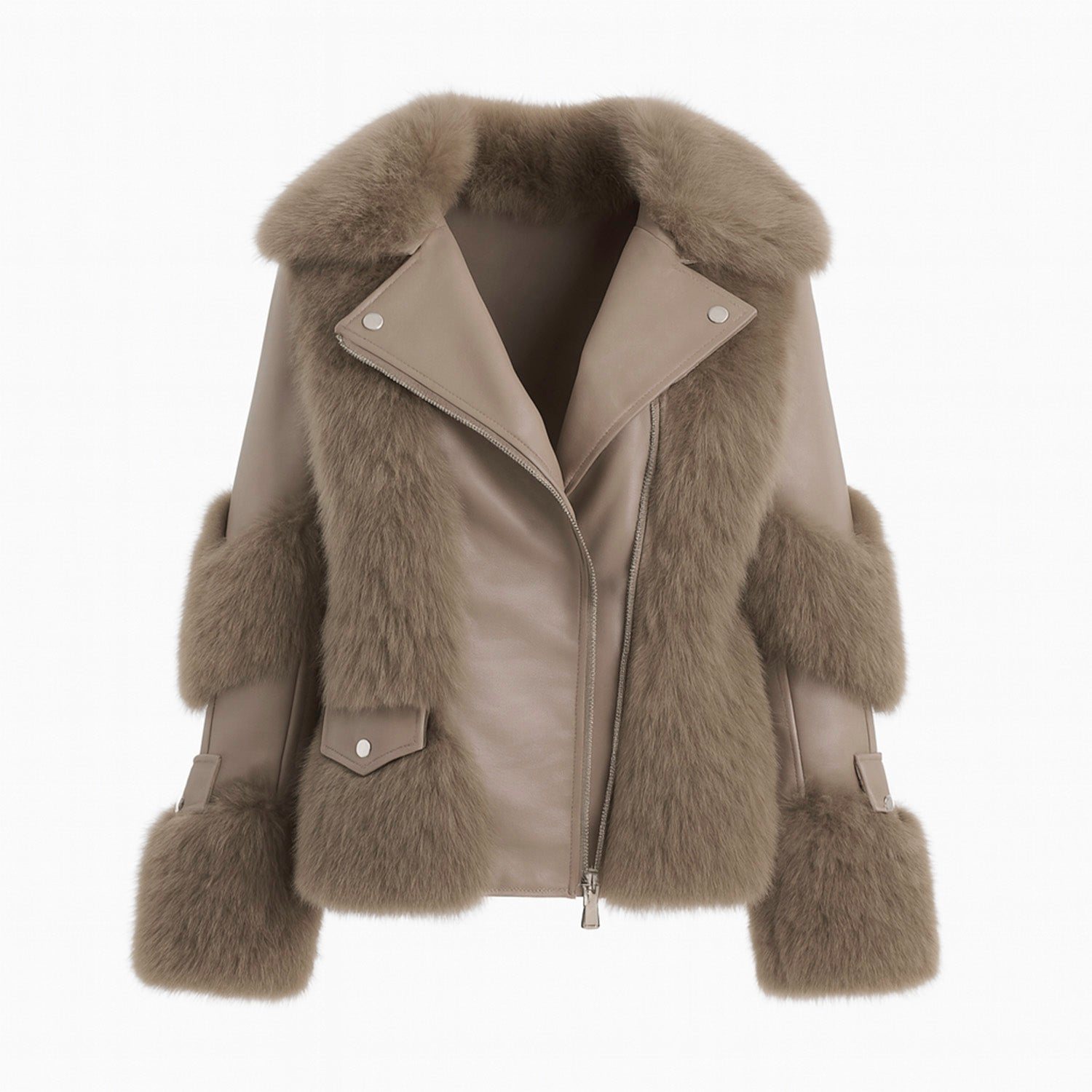 Wjy Studio London Women's Galaxy Super Soft  Brown Coat Jacket  Eco-friendly Fur With Belt In Brown