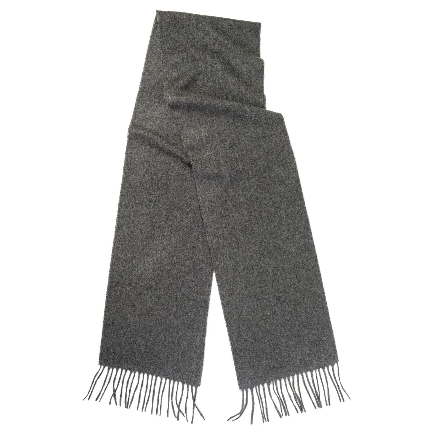 Kinalba Men's Oban Dark Grey Cashmere Scarf In Gray