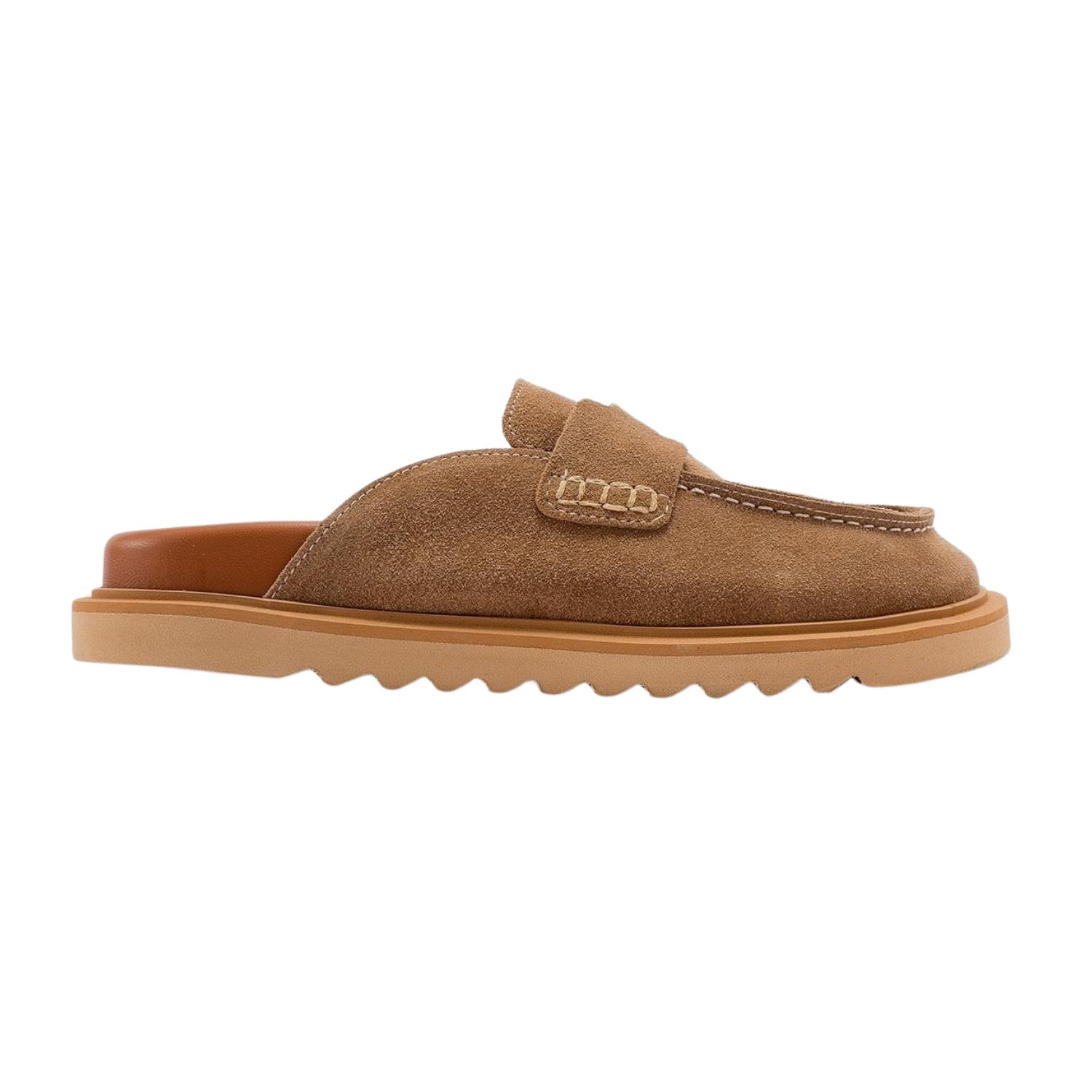 Forever & Always Shoes Laven Suede Leather Clogs In Brown