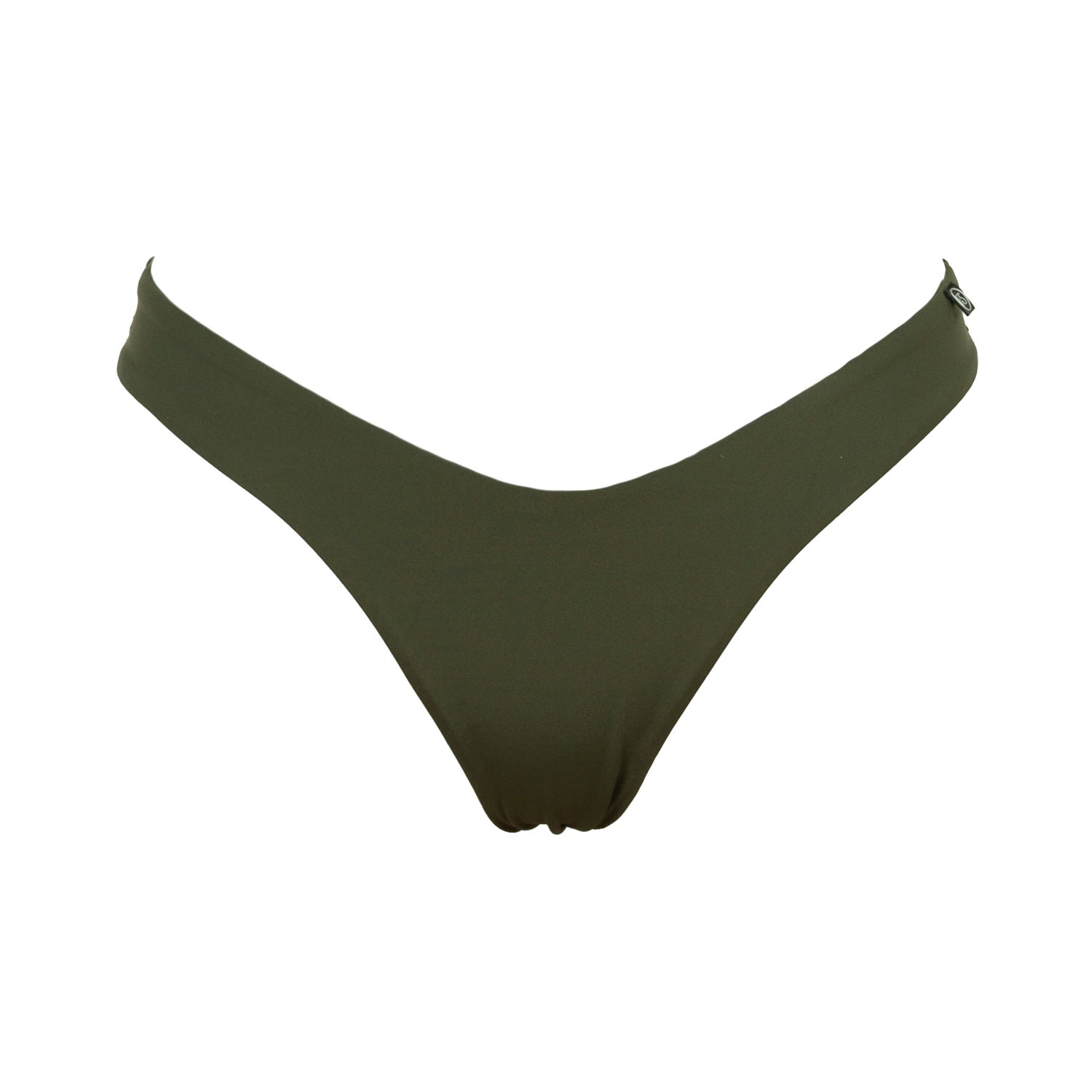 Women’s Green Ava High Leg Bikini Bottom In Khaki Small Free Society