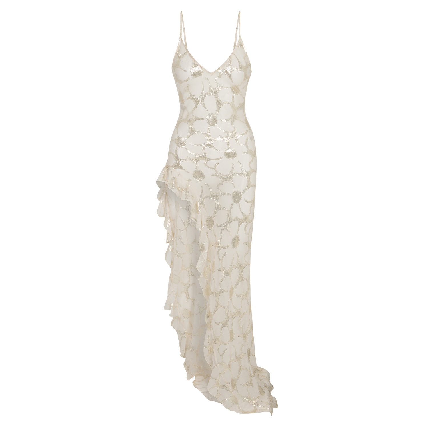 Delfi Collective Women's White Lara Ivory Ruffle Dress In White