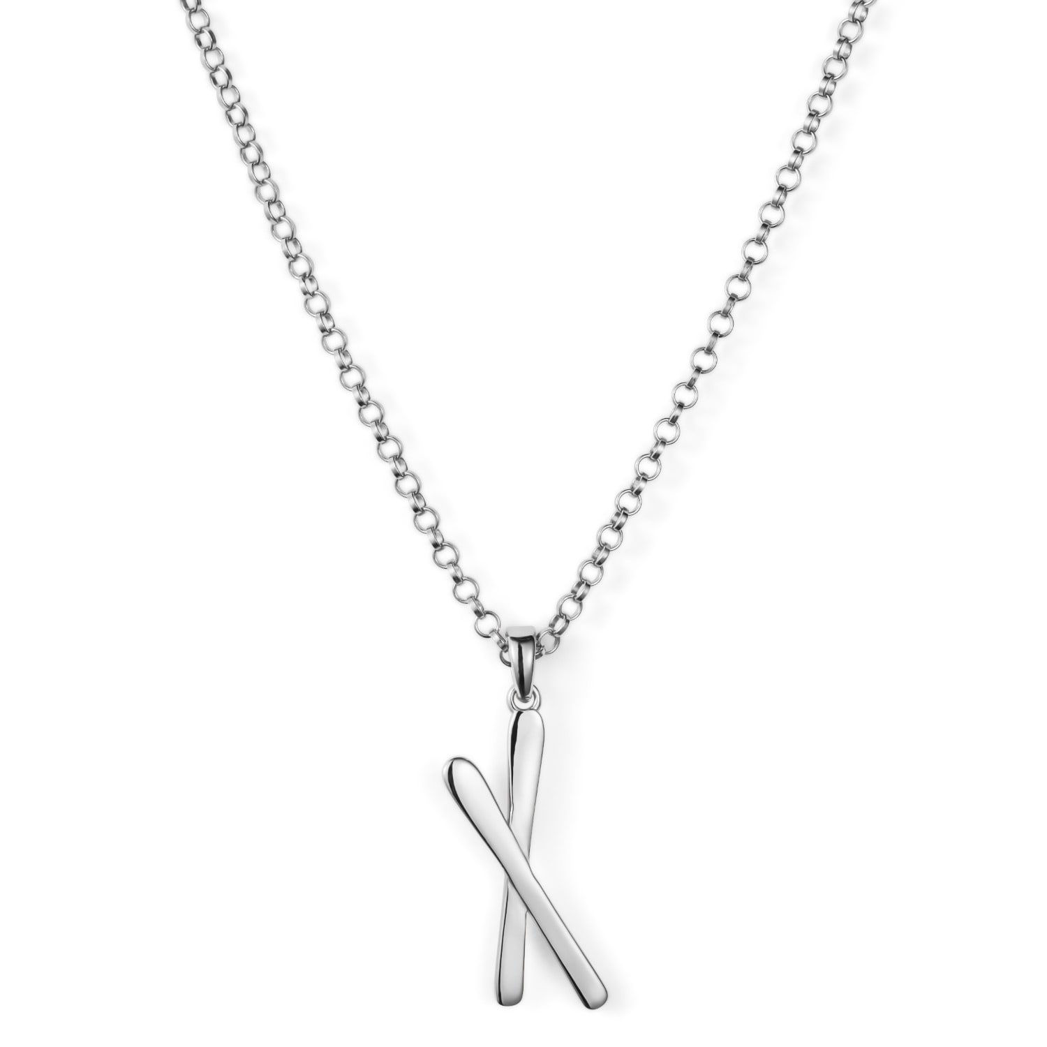 Toolally Women's Snow Kiss Pendant Necklace - Sterling Silver