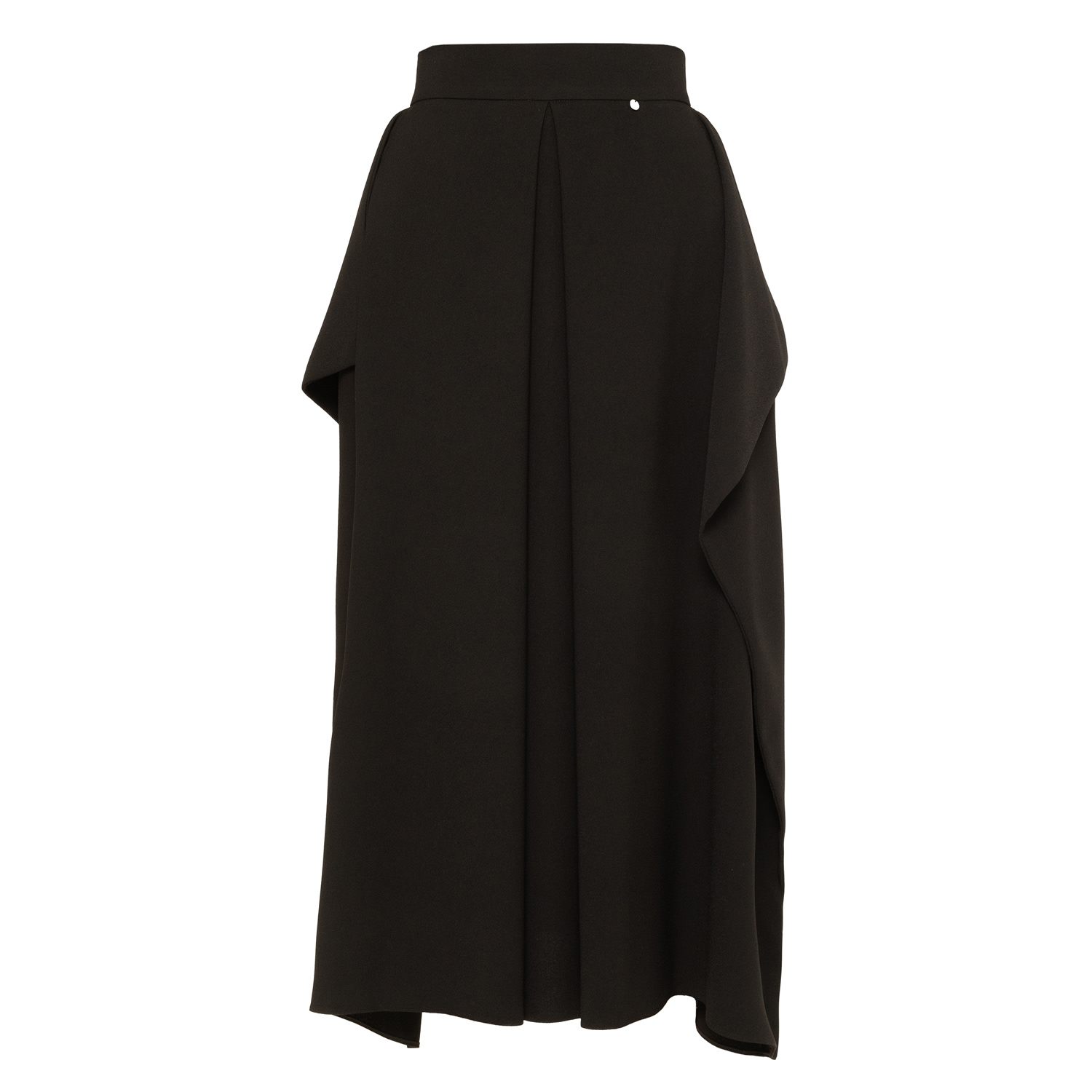 Nissa Women's Black High-waisted Midi Skirt In Black