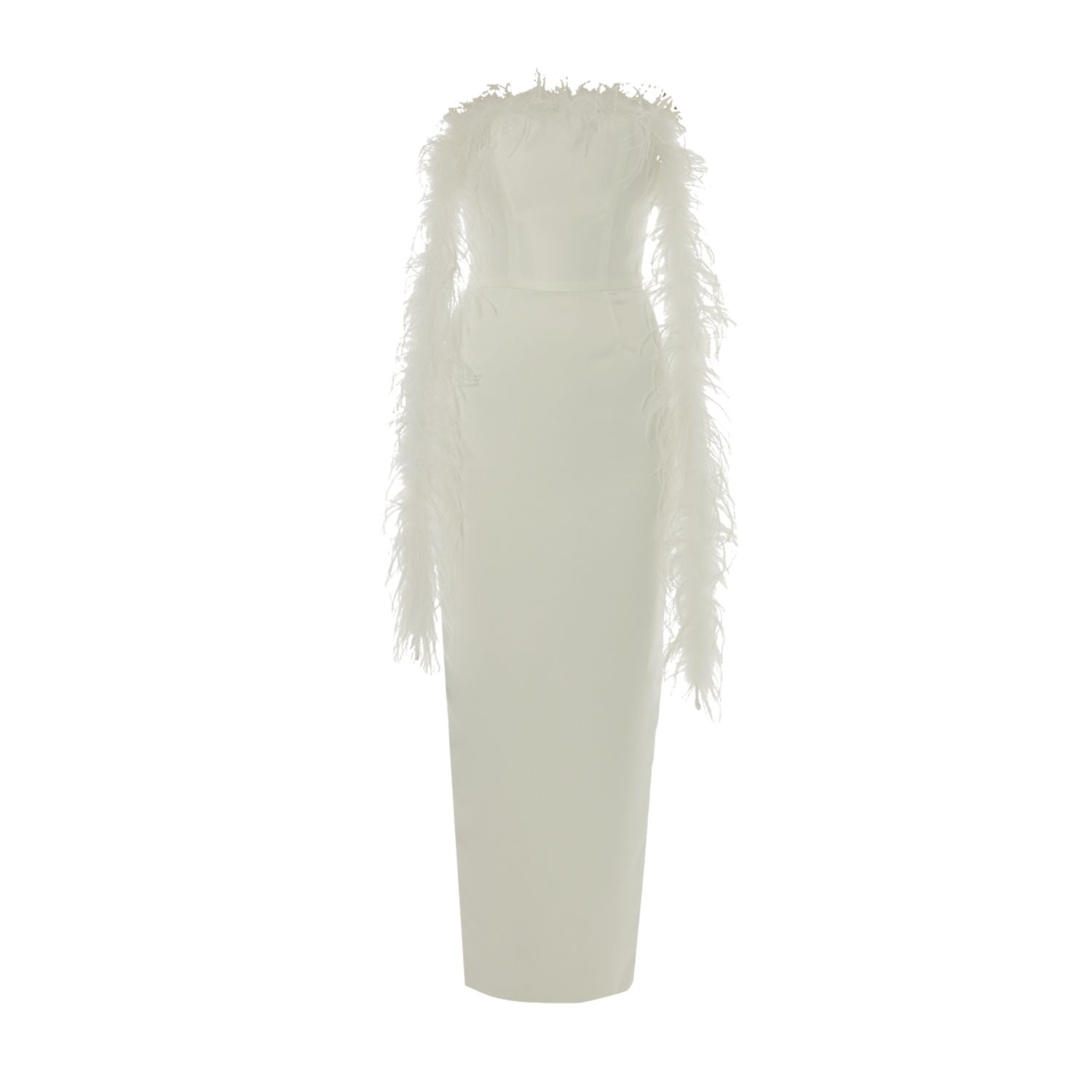 Women's Aria Dress | Strapless Cone Maxi In White | Large | Baé Special Moments