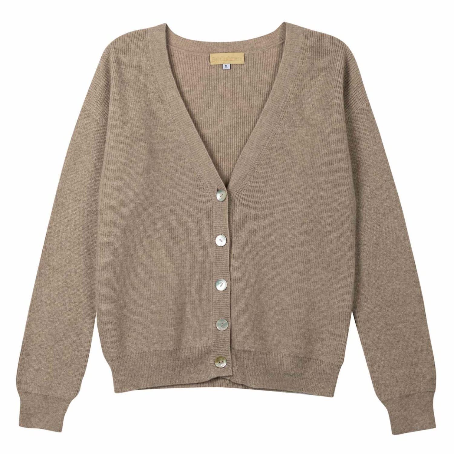 Bel Cashmere Women's Eva Cashmere Cardigan Brown In Brown