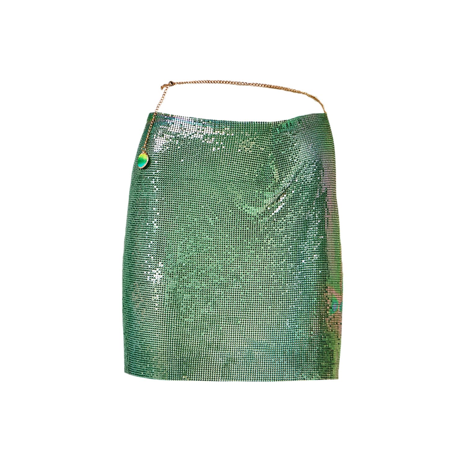 Aulala Paris Women's The Radiance - Metalic Wrap Cover-up Skirt Oceanic Green