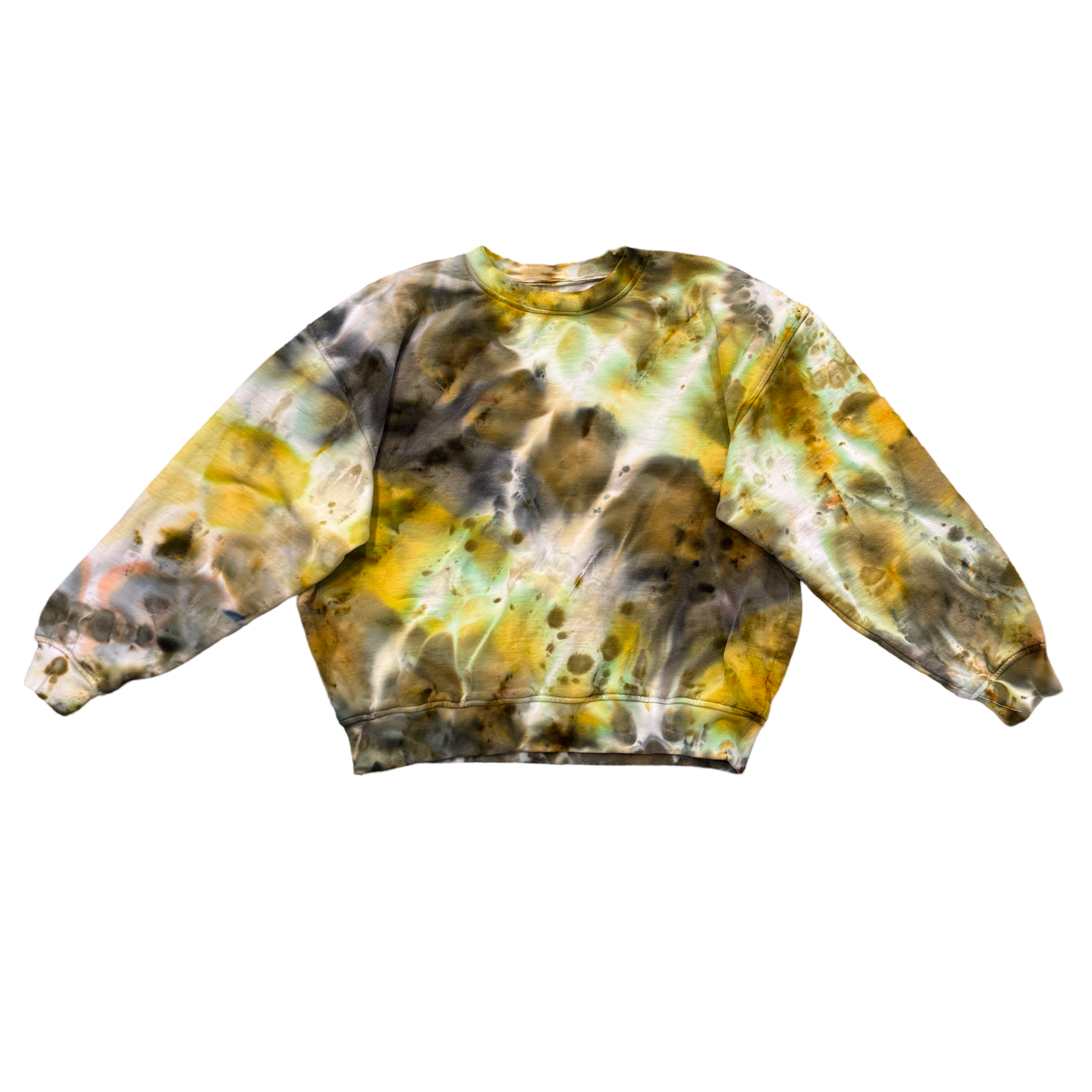 Roy G. Women's Green Camo Tie Dye Sweatshirt In Green