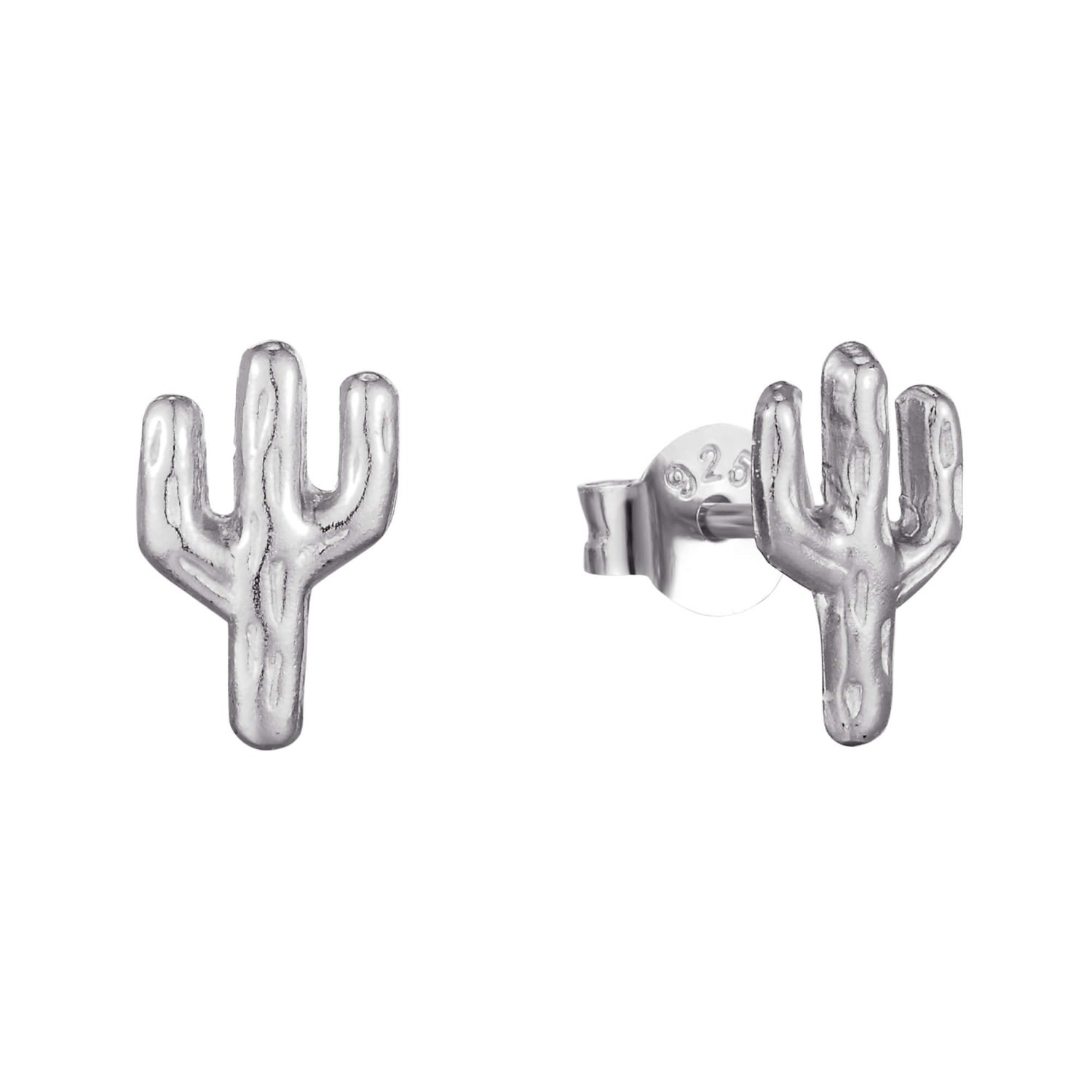 Women’s Ecoated Sterling Silver Cactus Studs Seol + Gold