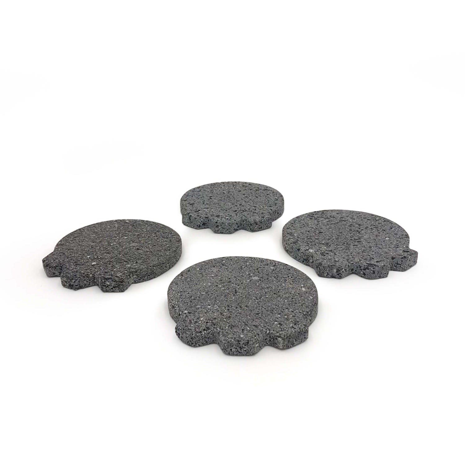 And Jacob Grey Tauro Coaster Set - Lava Stone In Gray