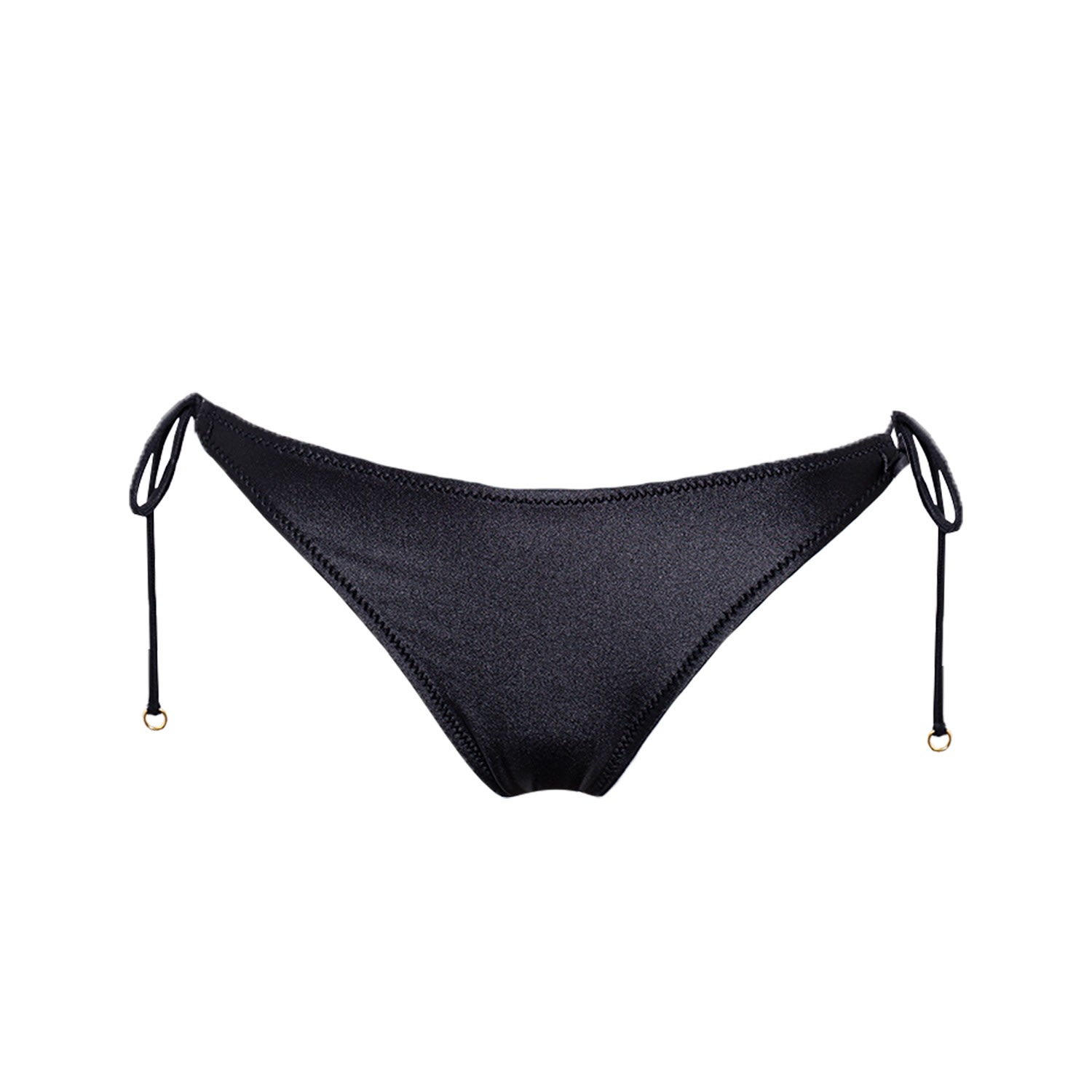 Aulala Paris Women's Miss Enthusiastic Shiny Bikini Bottom - Black In Black