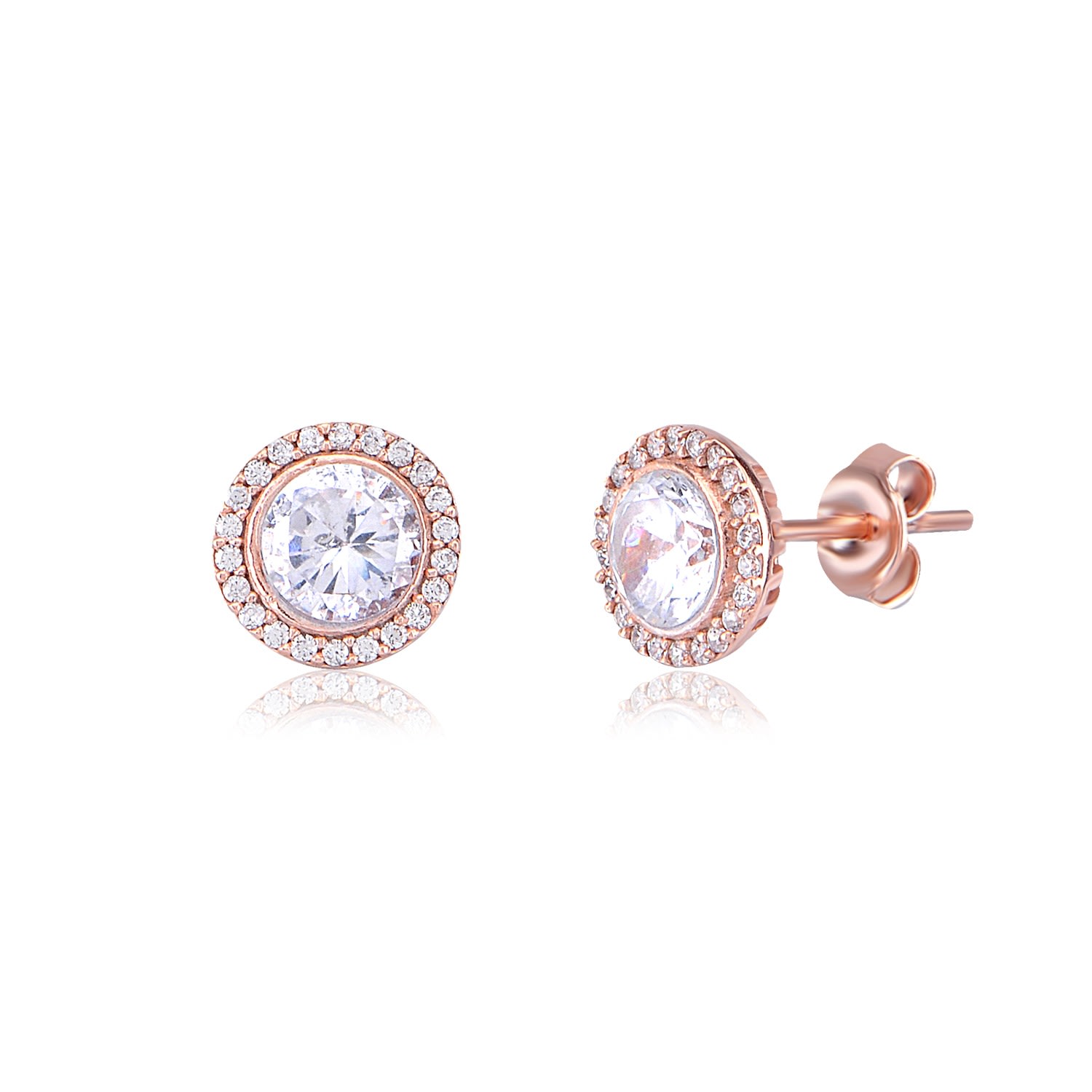 Women’s Minimal Stud Gold Earring - Rose Gold By Eda Dogan