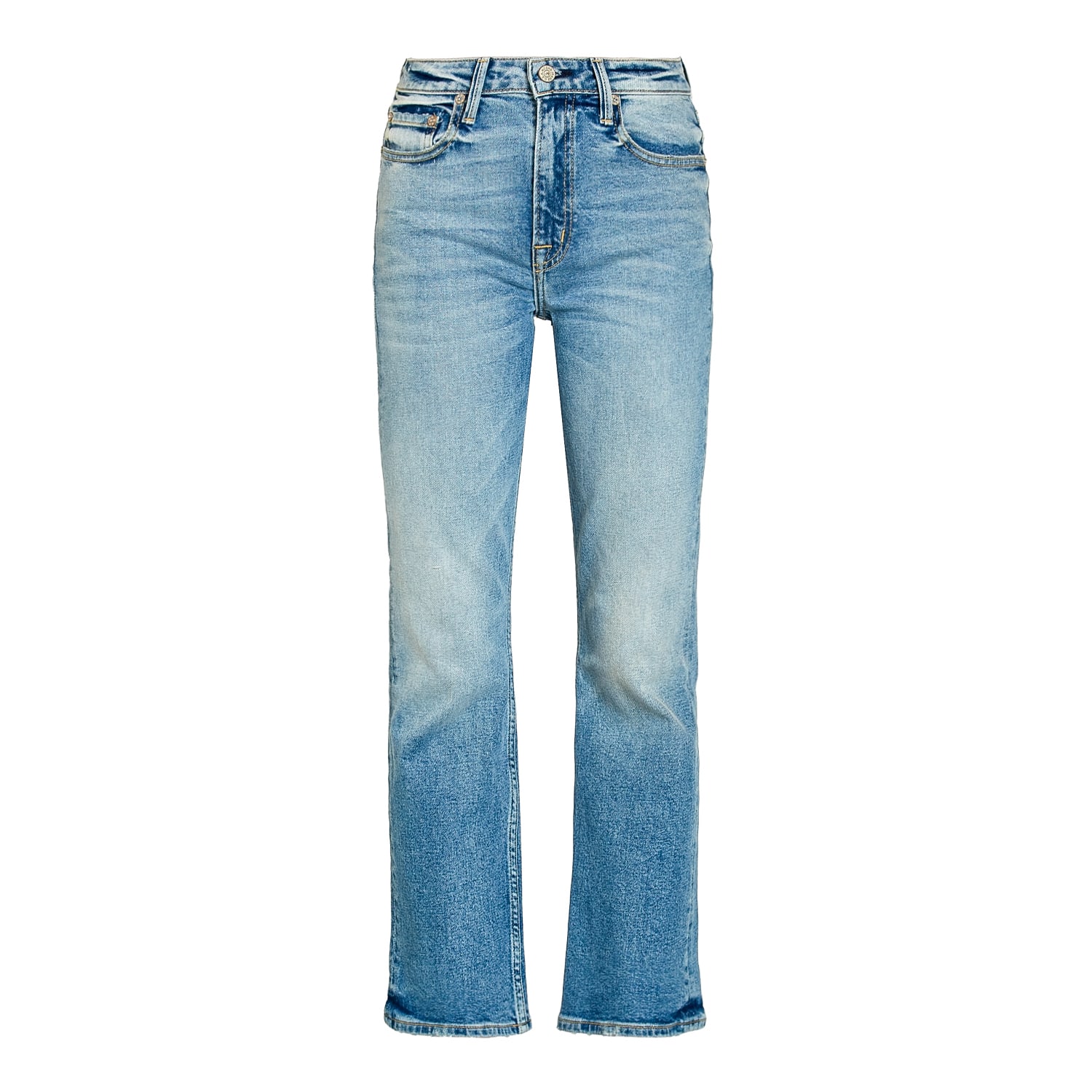 Noend Denim Farrah High Rise Kick Flare Denim In Skokie In Blue