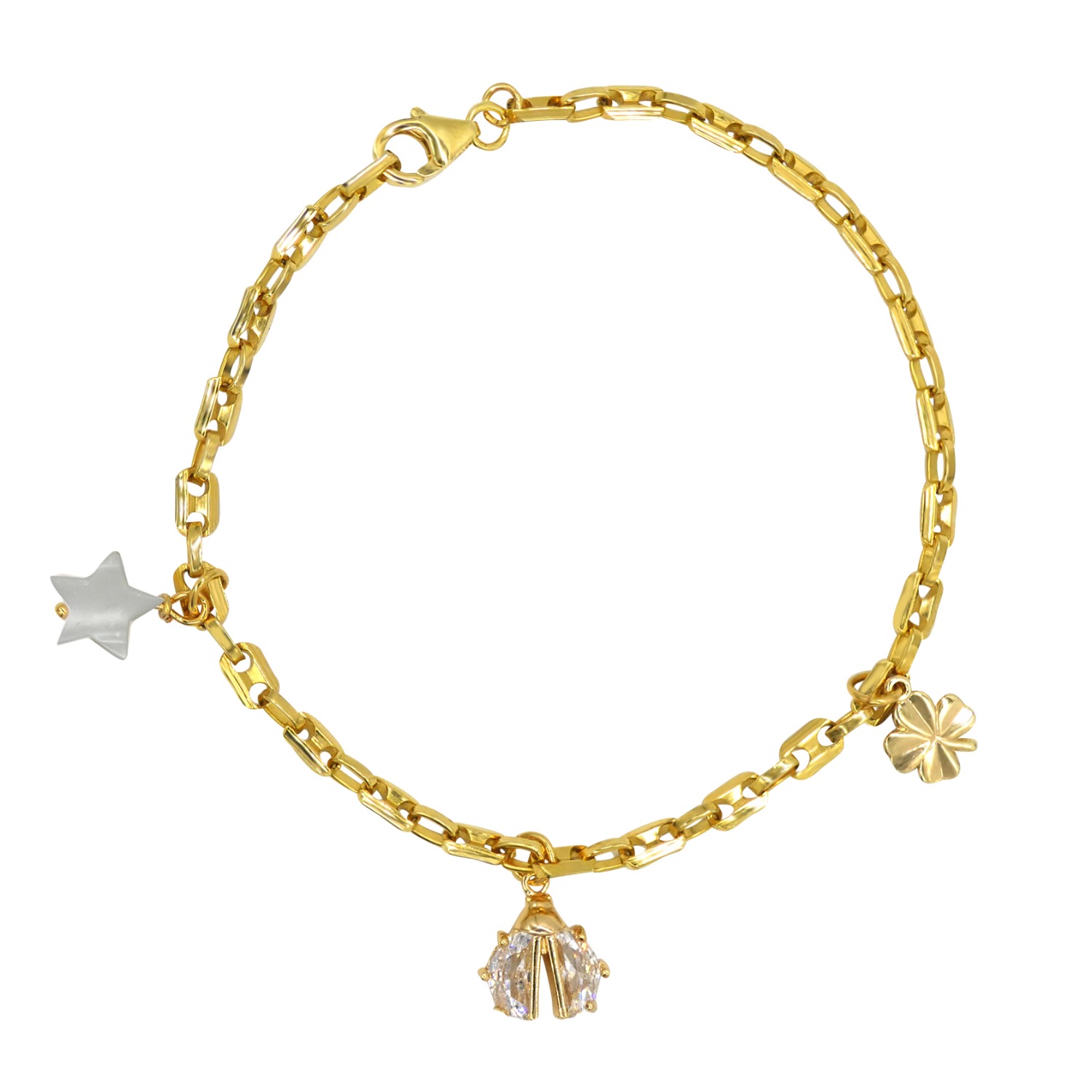 Ava 14K Gold Charm Bracelet