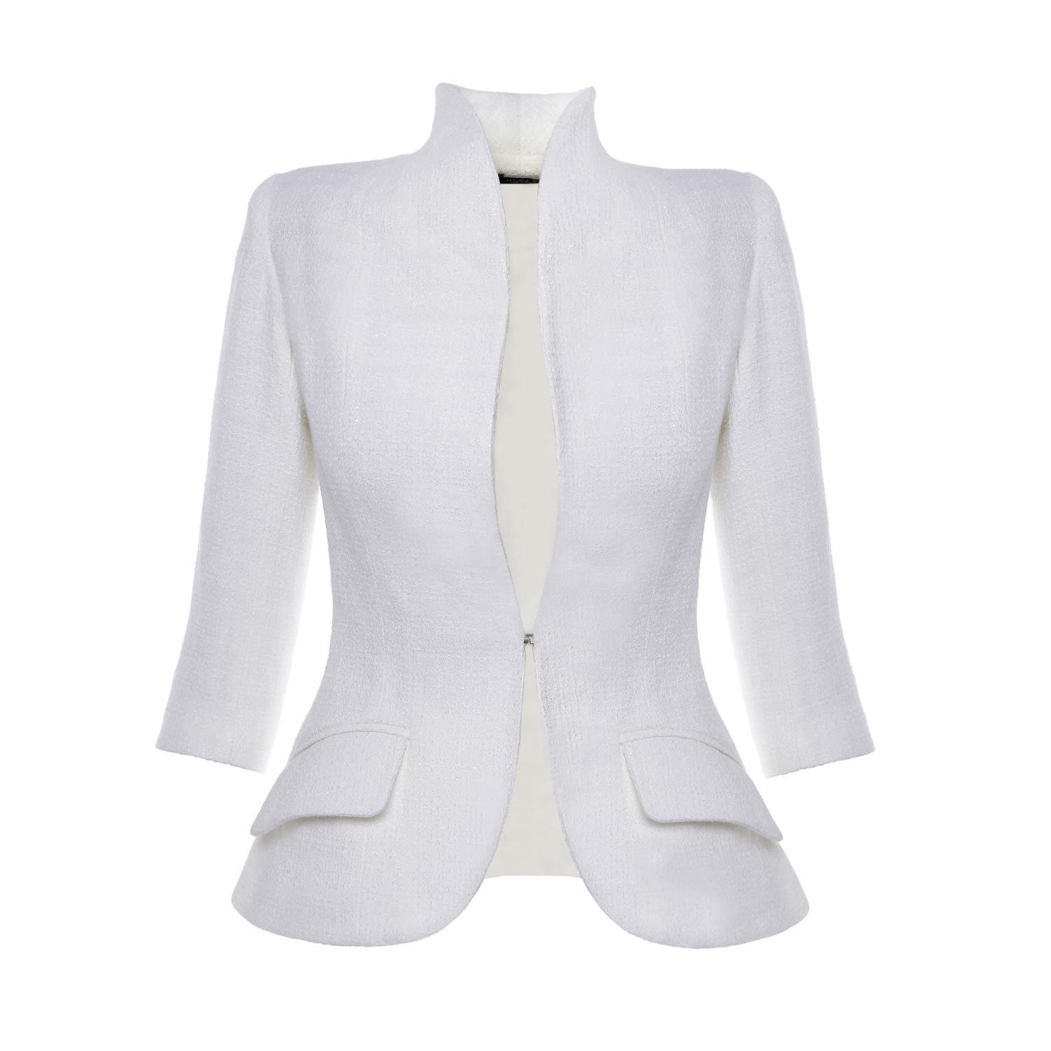 Avenue No.29 Women's Structured Boucle Blazer - White In White
