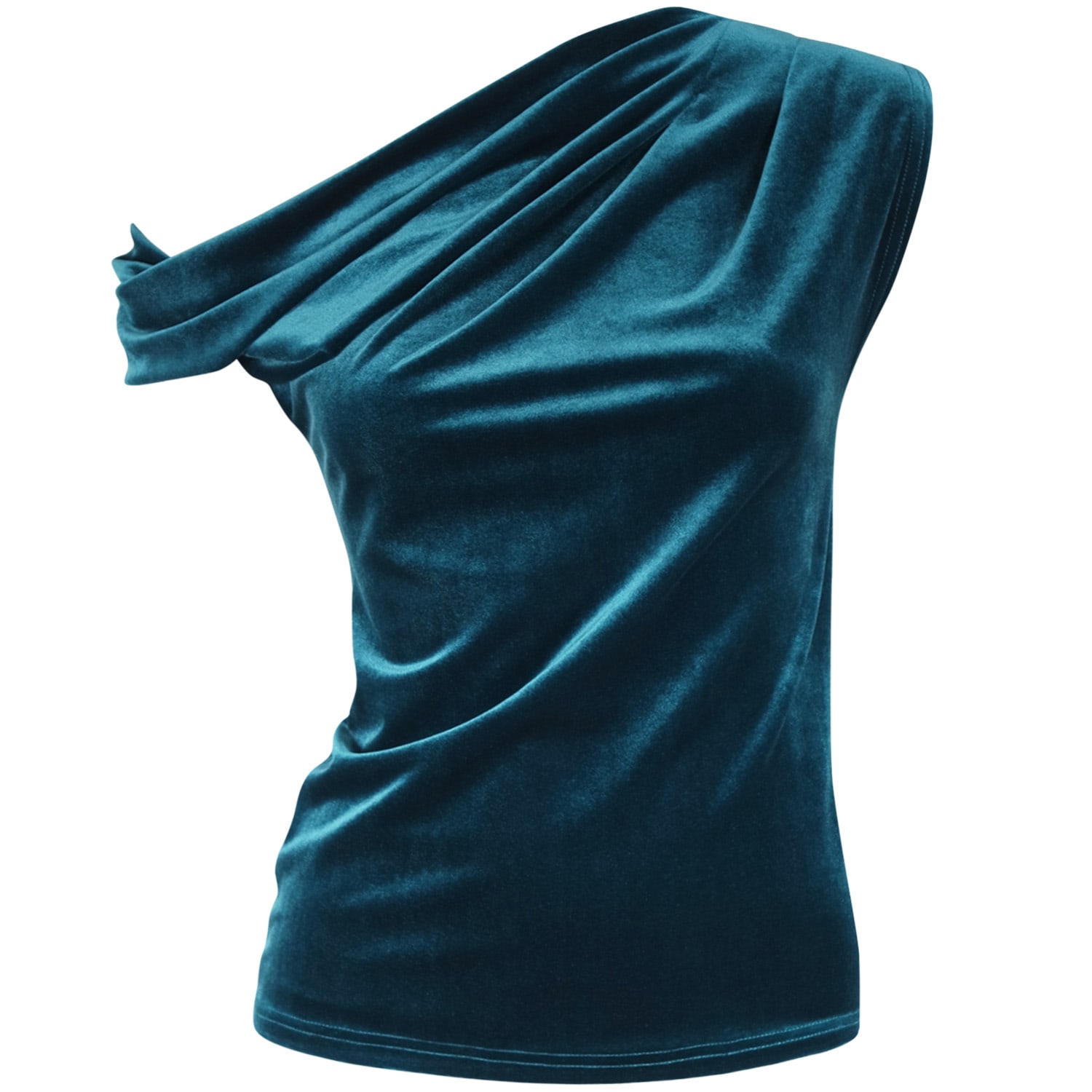 Women’s Blue Keep At Bay Teal Velvet Top Extra Small Me & Thee