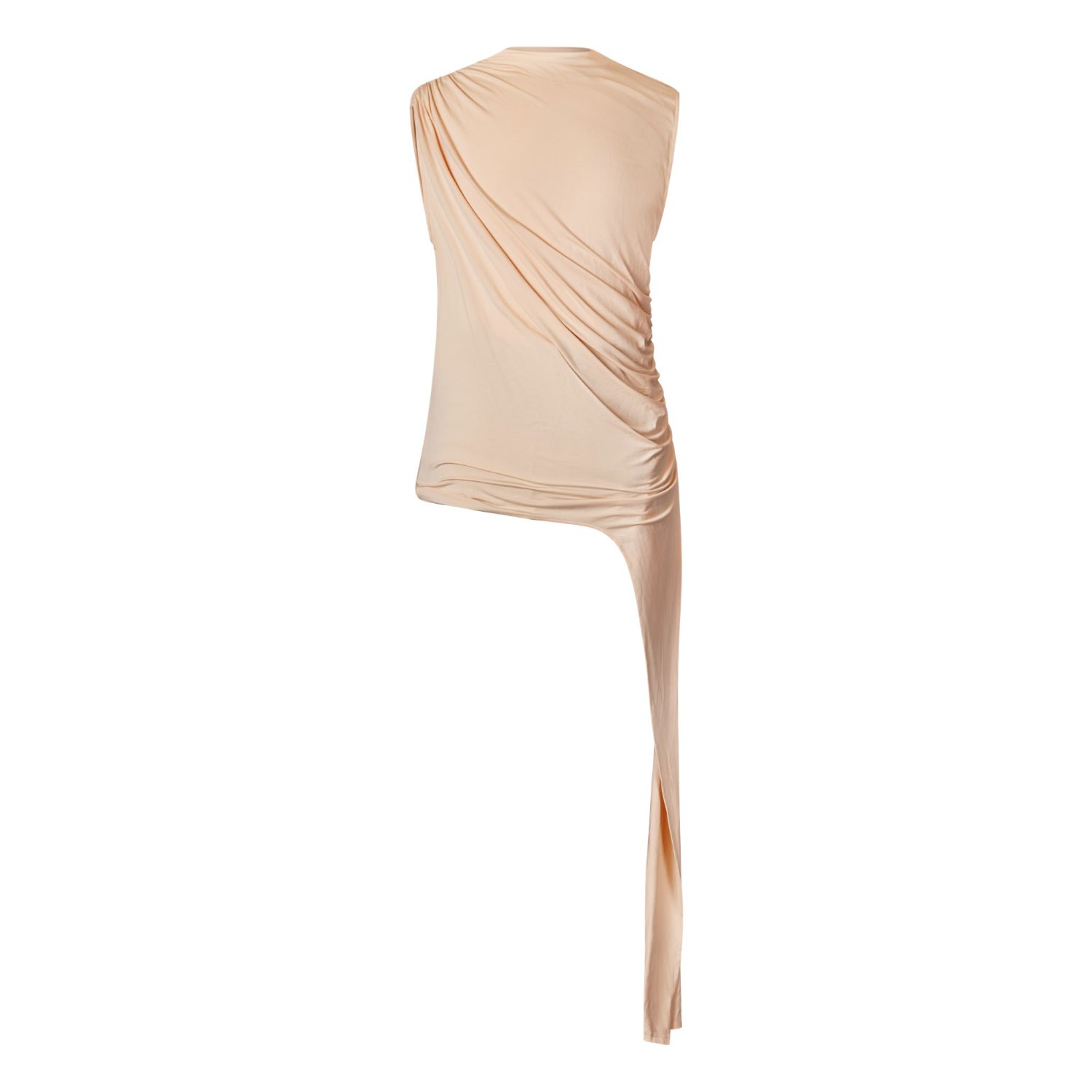 Chuks Collins Bri Asymmetrical Dress In Tan In Pink