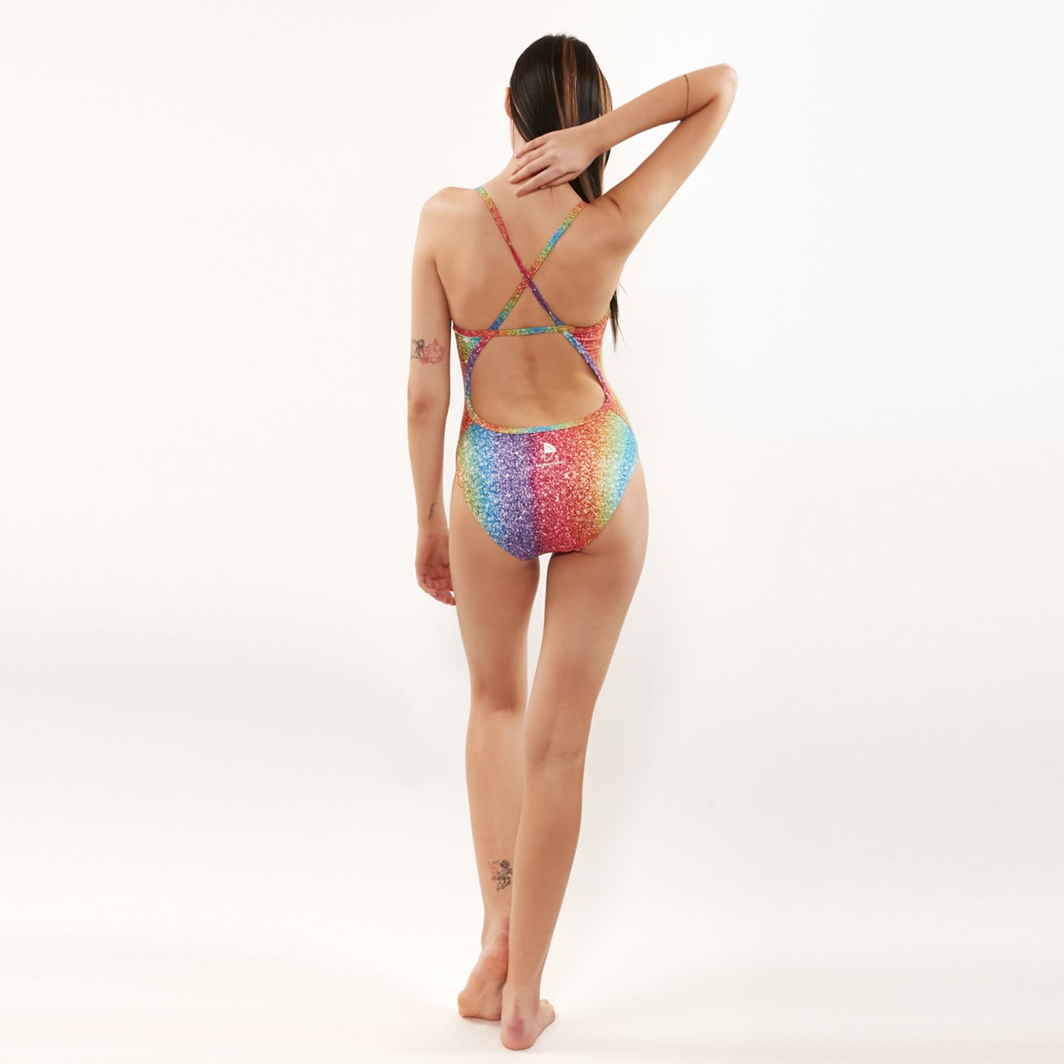 Starry Glitter Rainbow Bikini Top - Multi by DELIGHTPOOL