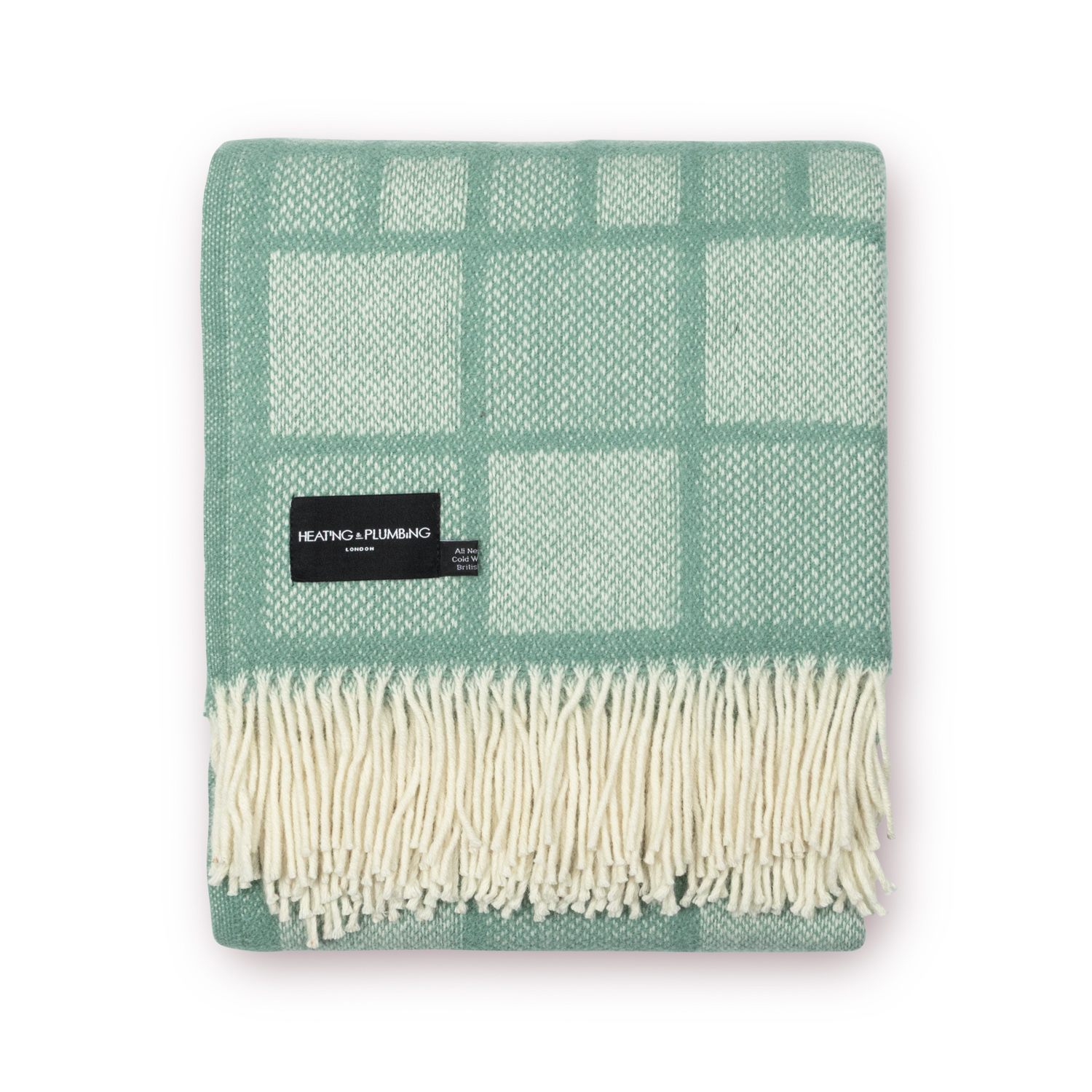 Heating & Plumbing London Green Evening Tales - Pure New Wool Blanket - Mosaic Mint