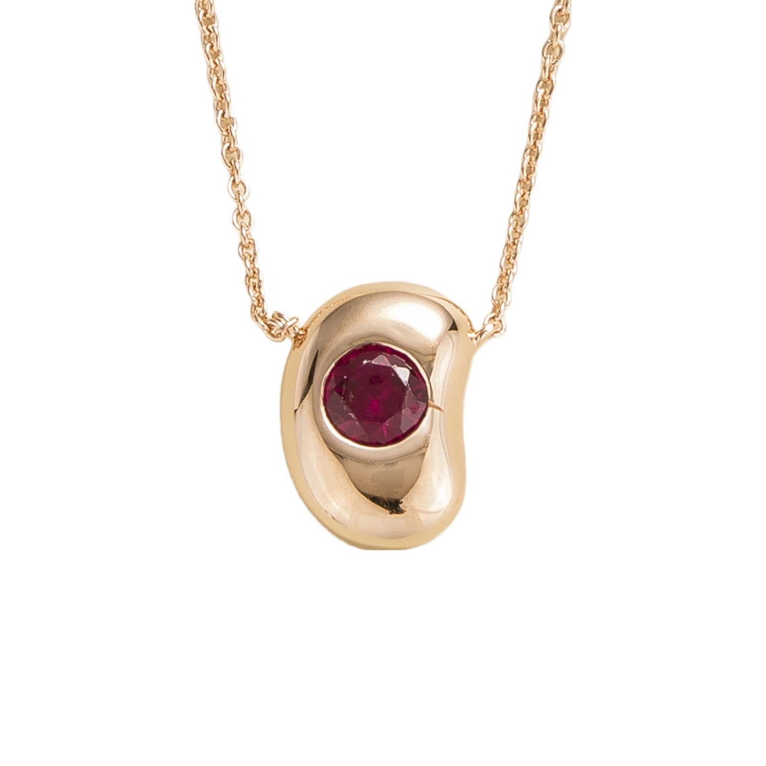 Juvetti Women's Red / Rose Gold Fava Rose Gold Ruby Necklace In Multi
