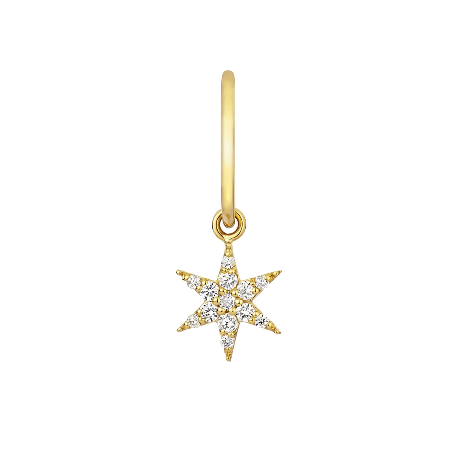 Zoe And Morgan Women's Mini Anahata Diamond Single Hoop Gold In Gold