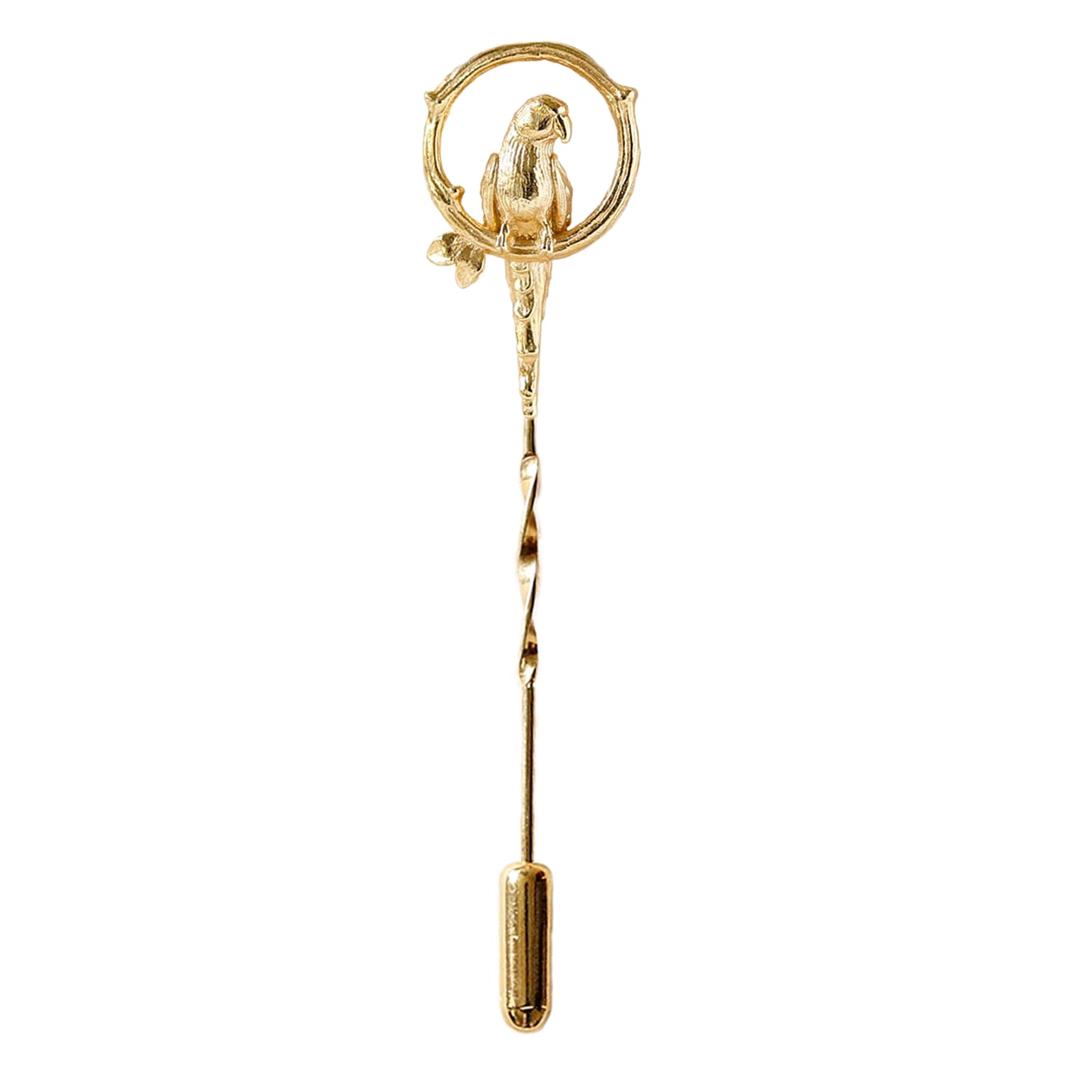 Lee Renee Men's Parakeet Tie Pin – Upright - Gold