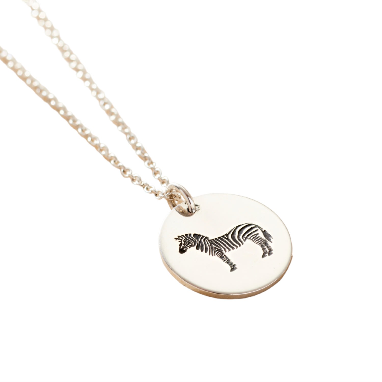 Women’s Sterling Silver Zebra Spirit Animal Necklace Posh Totty Designs