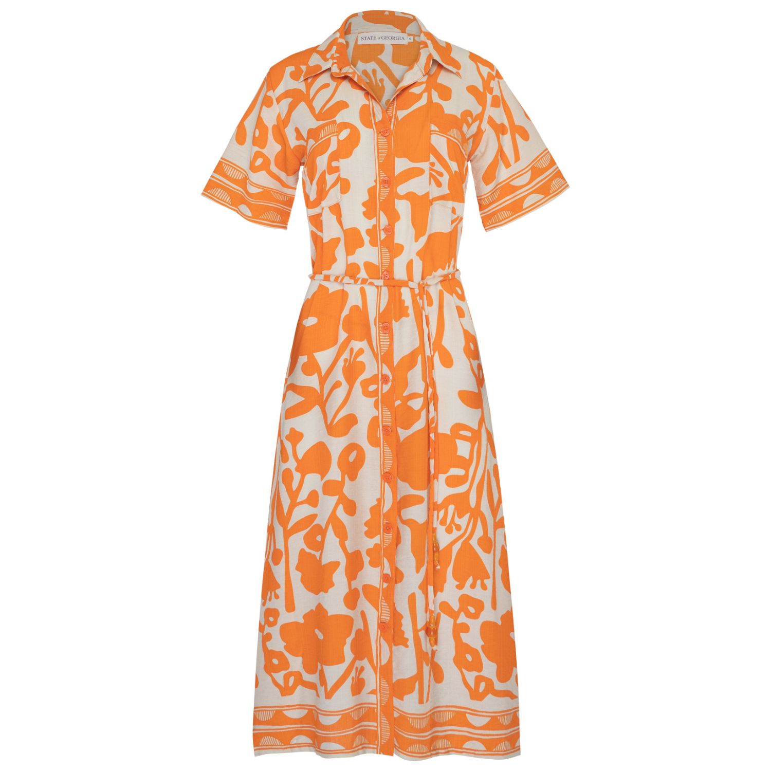 State Of Georgia Women's Yellow / Orange The Destination Dress Sunburst Orange In Yellow/orange