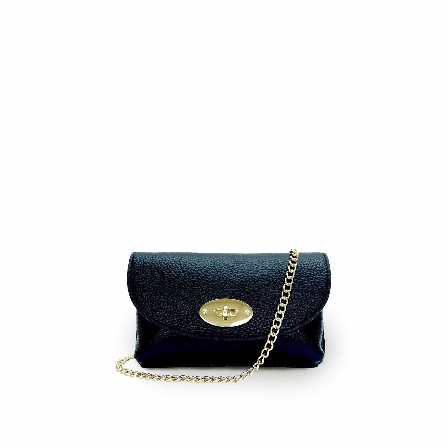 Apatchy London Women's The Mila Black Leather Phone Bag