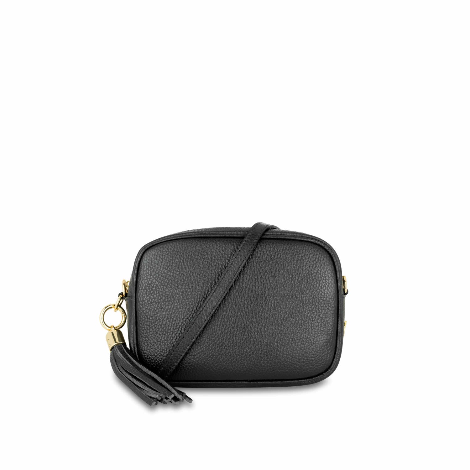 Apatchy London Women's The Tassel Black Leather Crossbody Bag