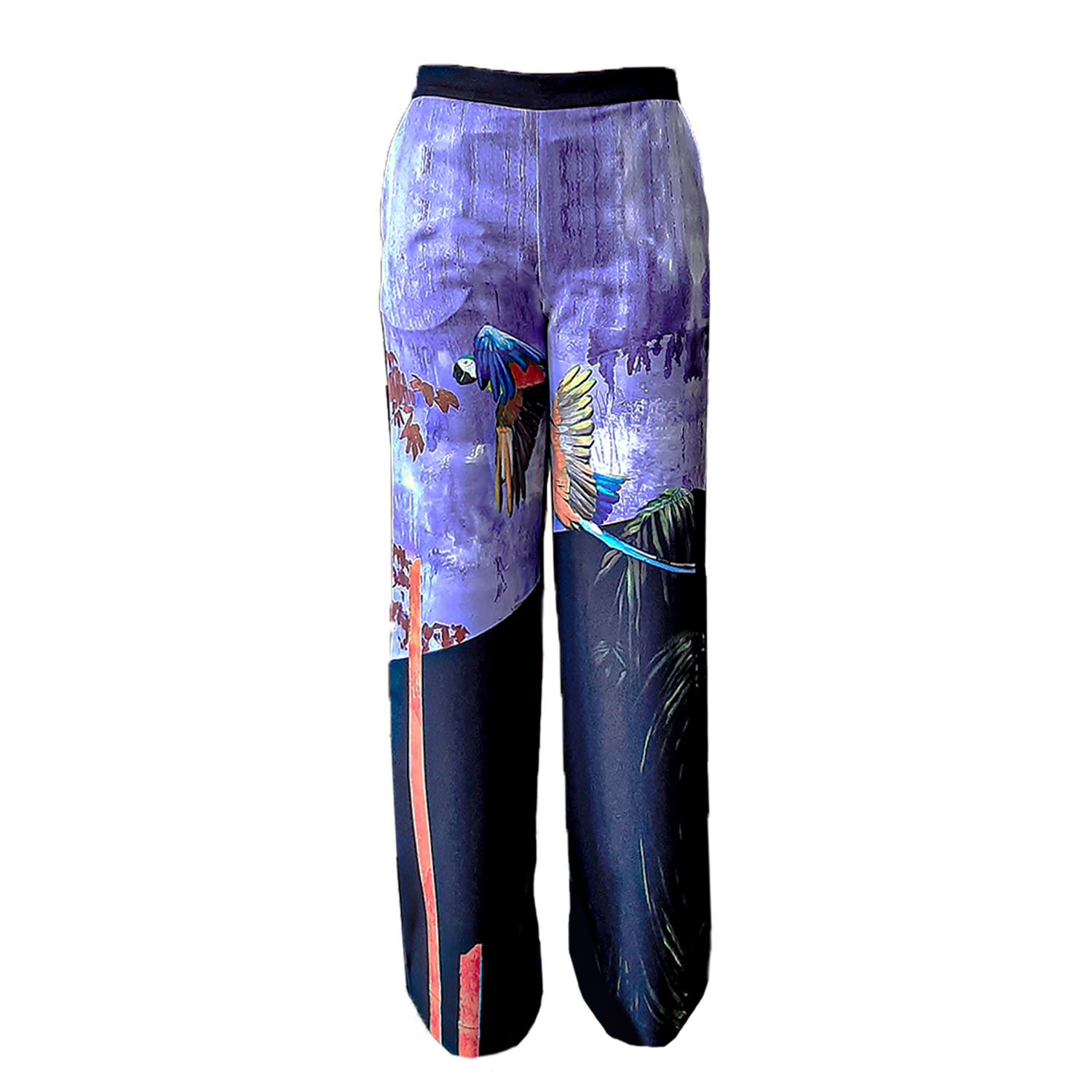 Artista Women's Parrots Pants In Black/white