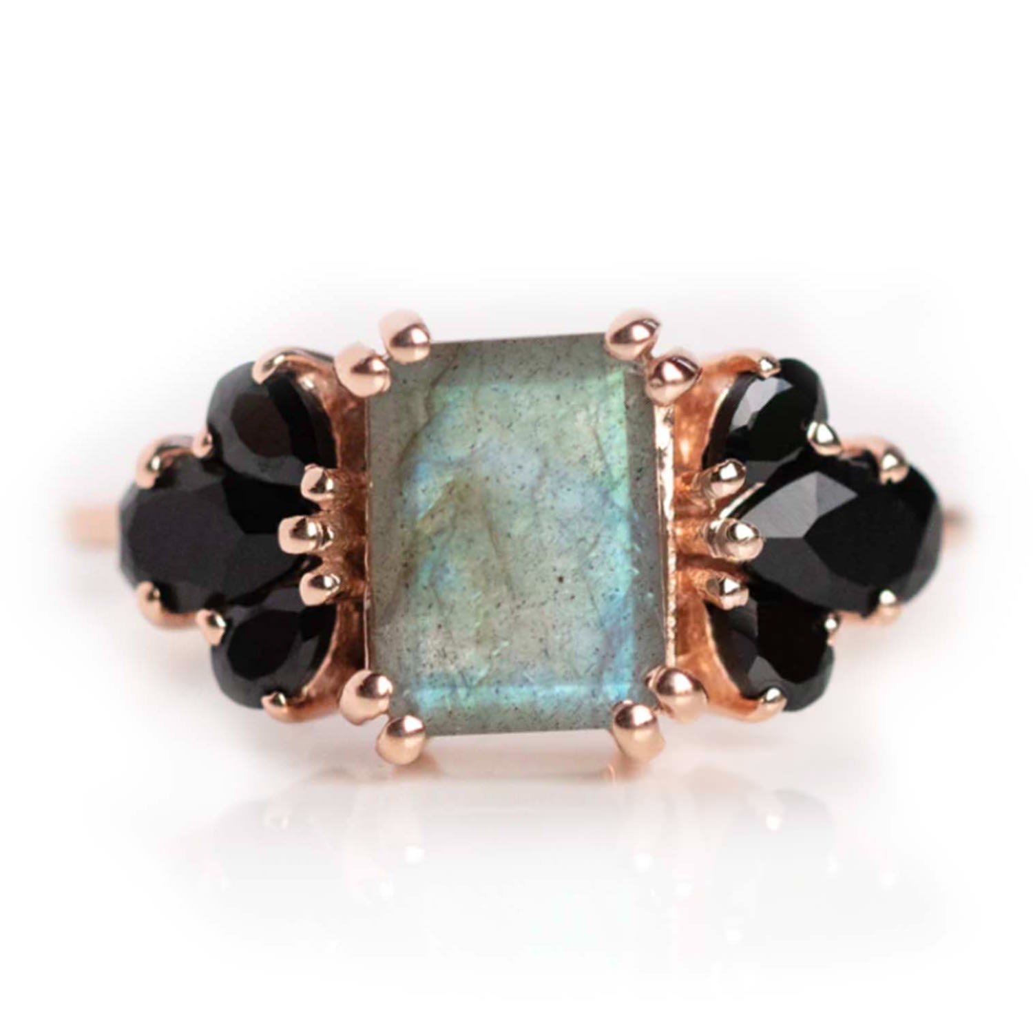 Women’s Rose Gold Labradorite & Spinel Empress Ring La Kaiser