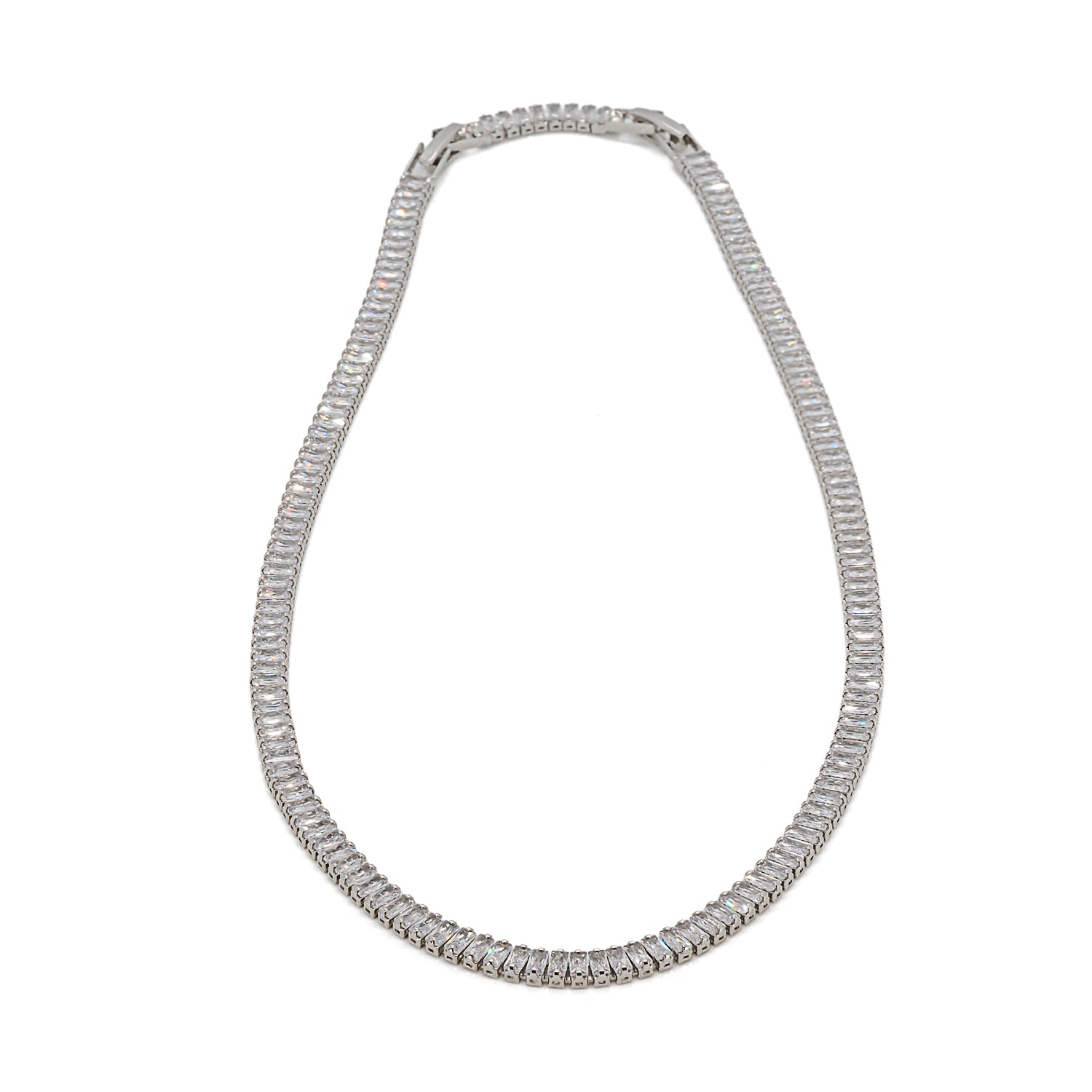 Baguette diamond best sale choker