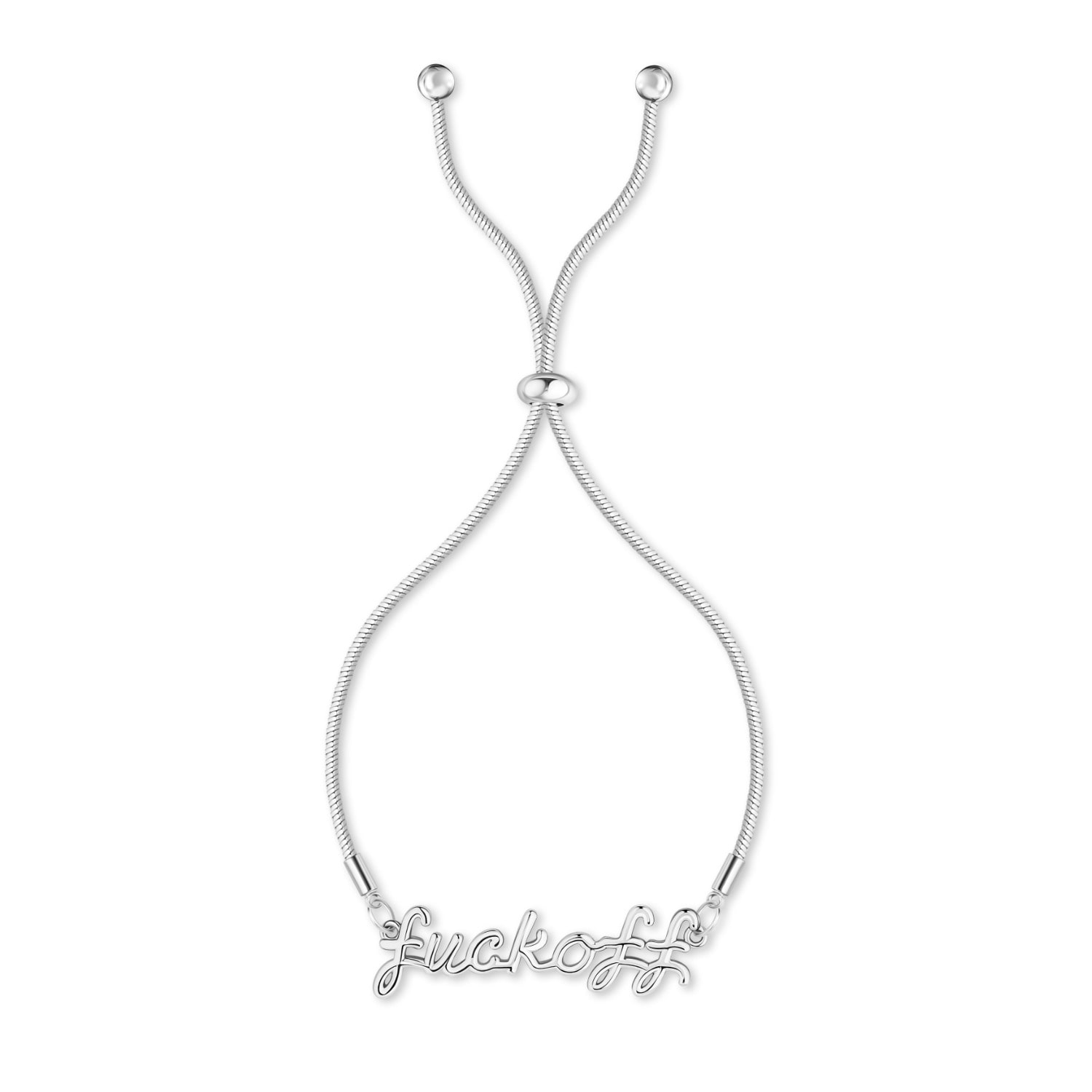 Rejected Hearts Club Women's F Off Bracelet Silver In Silver