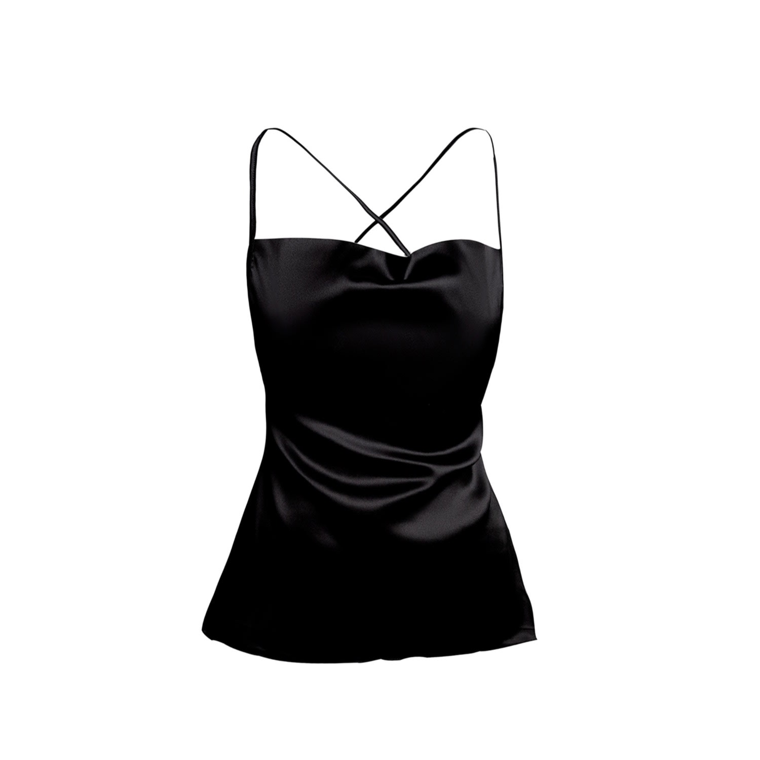 Incantevole Milano Women's Silk Camisole Blouse In Black In Black