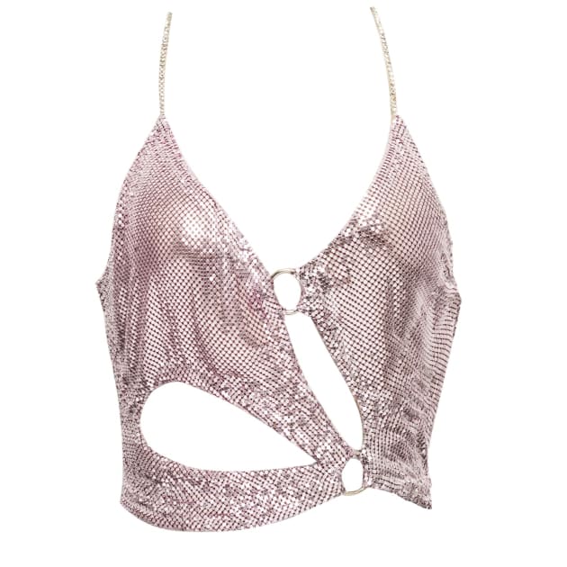 silver tops for evening wear