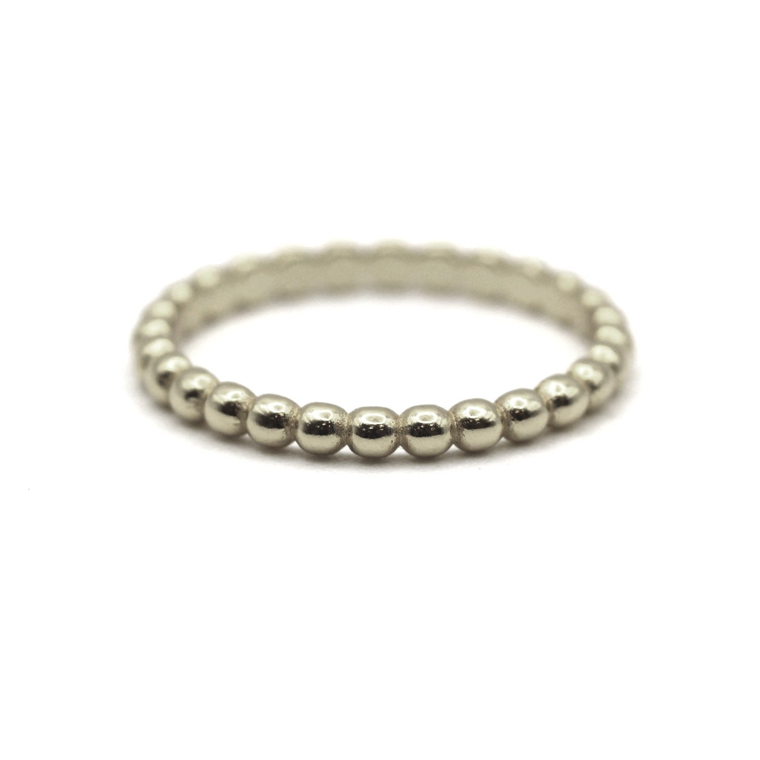 Men’s Handmade Eternity Beads White Gold Ring Vicstonenyc Fine Jewelry