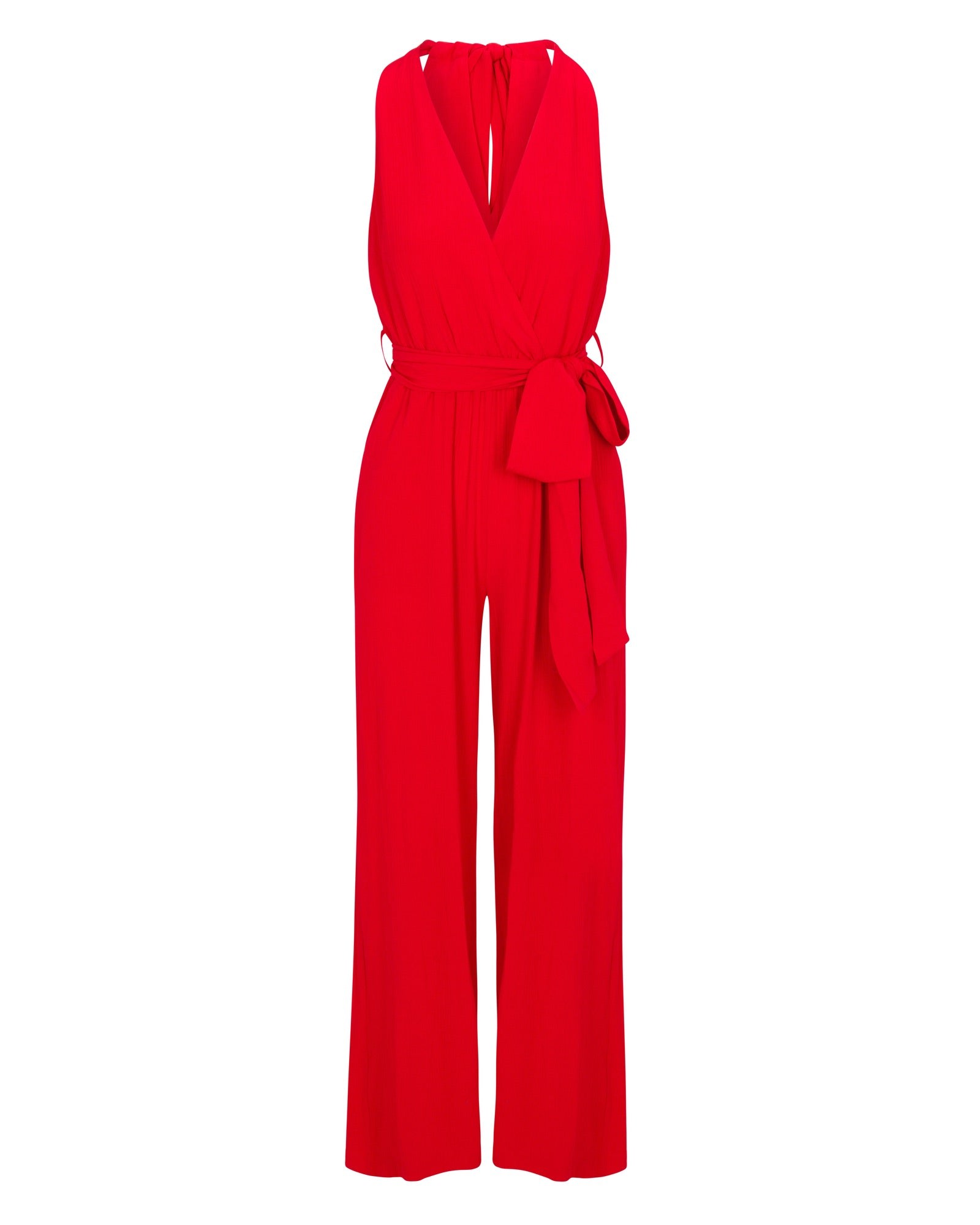 Meghan Fabulous Women's Red Disco Jumpsuit - Cherry In Red