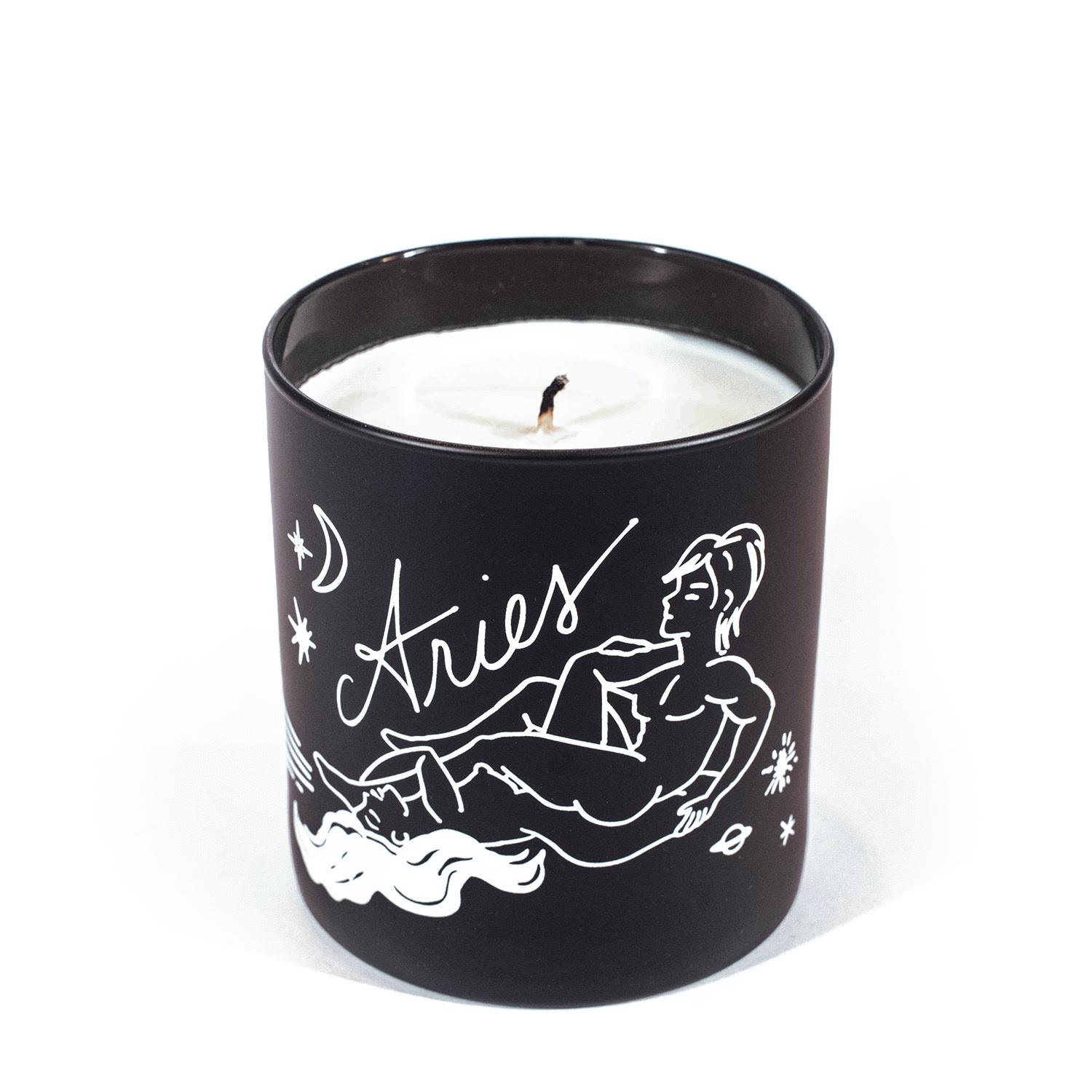 Aries Zodiac Horoscope Massage Candle One Size Black Cake