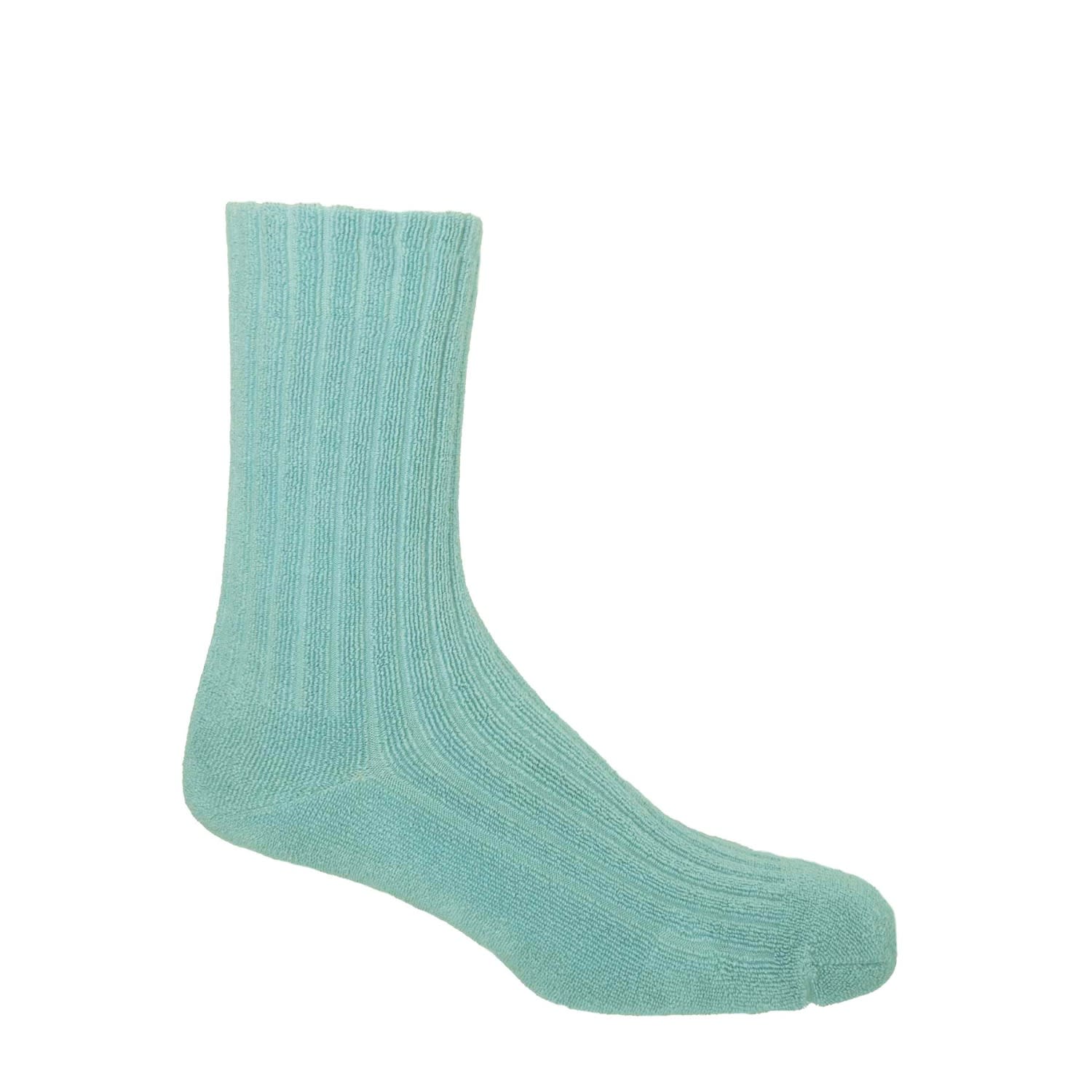 Peper Harow - Made In England Ribbed Men's Bed Socks – Blue
