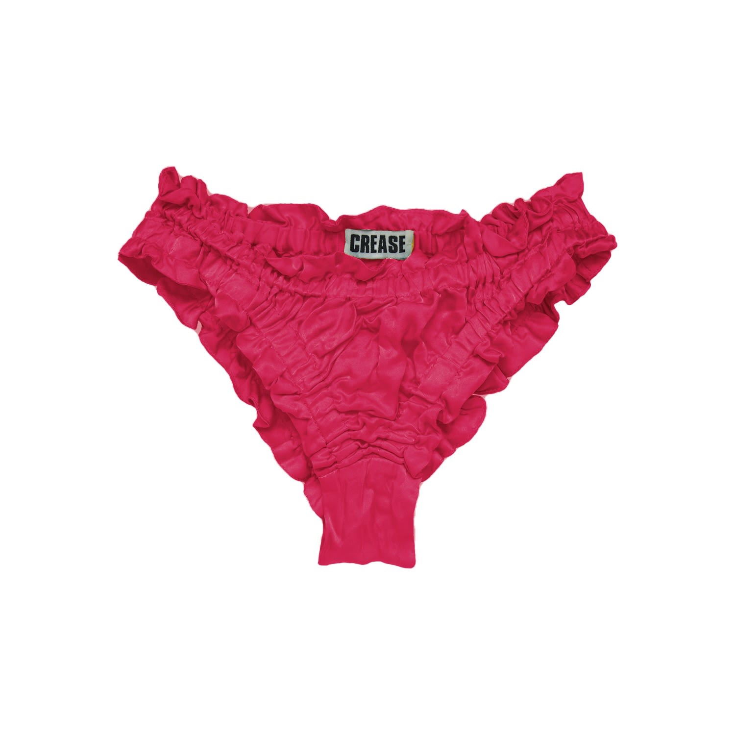 Crease Women's Pink / Purple Silk Scalloped Briefs - Fuchsia In Pink/purple