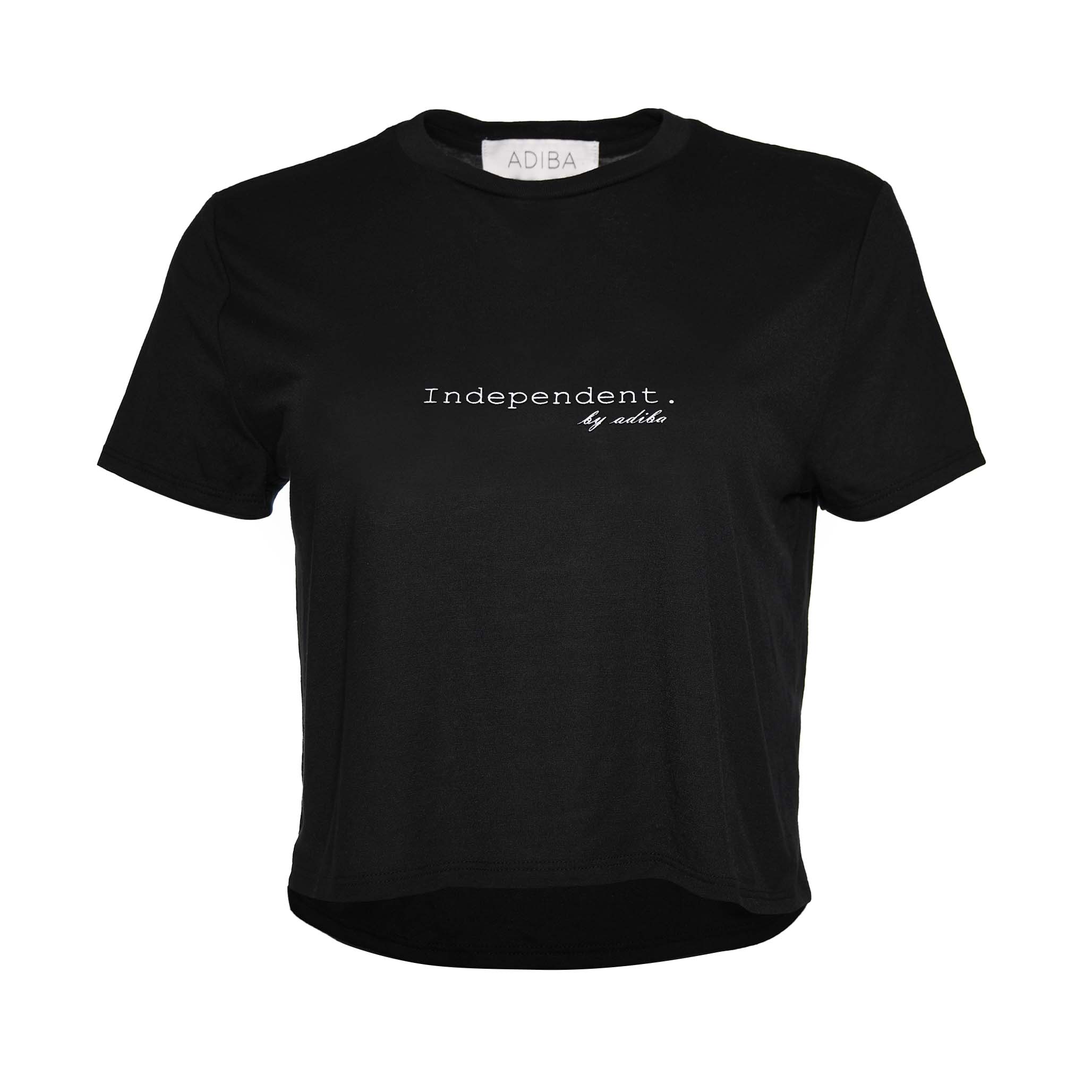 Adiba Women's Black Independent Cropped Tee In Black