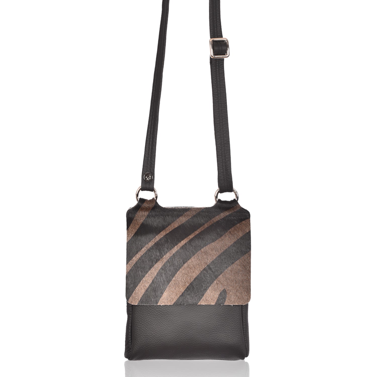 Women’s Cowhide Crossbody Bag Marty Grande Black Flora Owen Barry