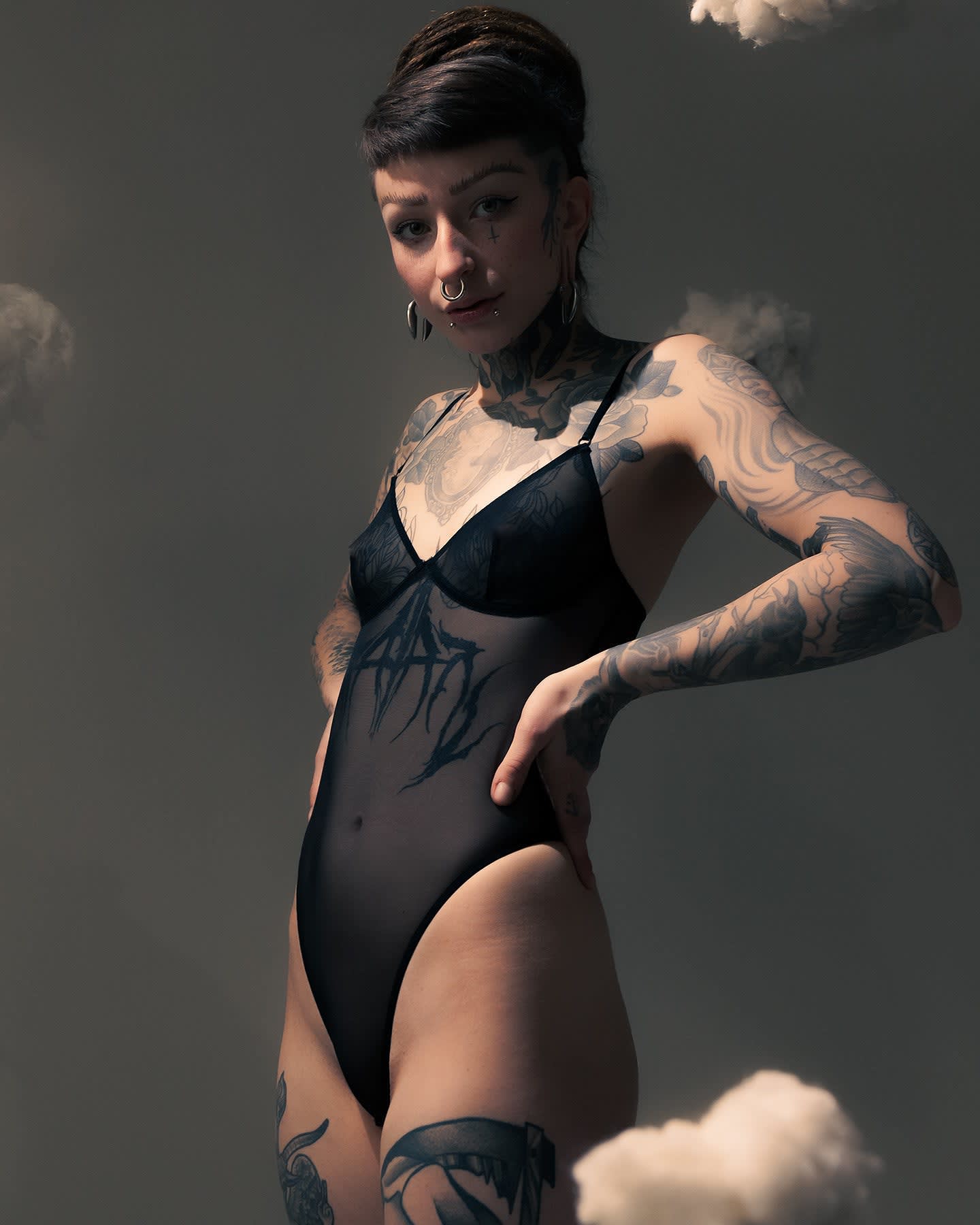 Black Mesh Bodysuit by Hedonista Lingerie