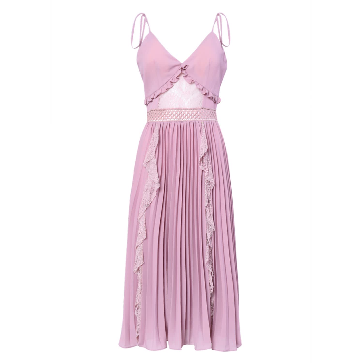 True Decadence Pink Mauve Cami Pleated 