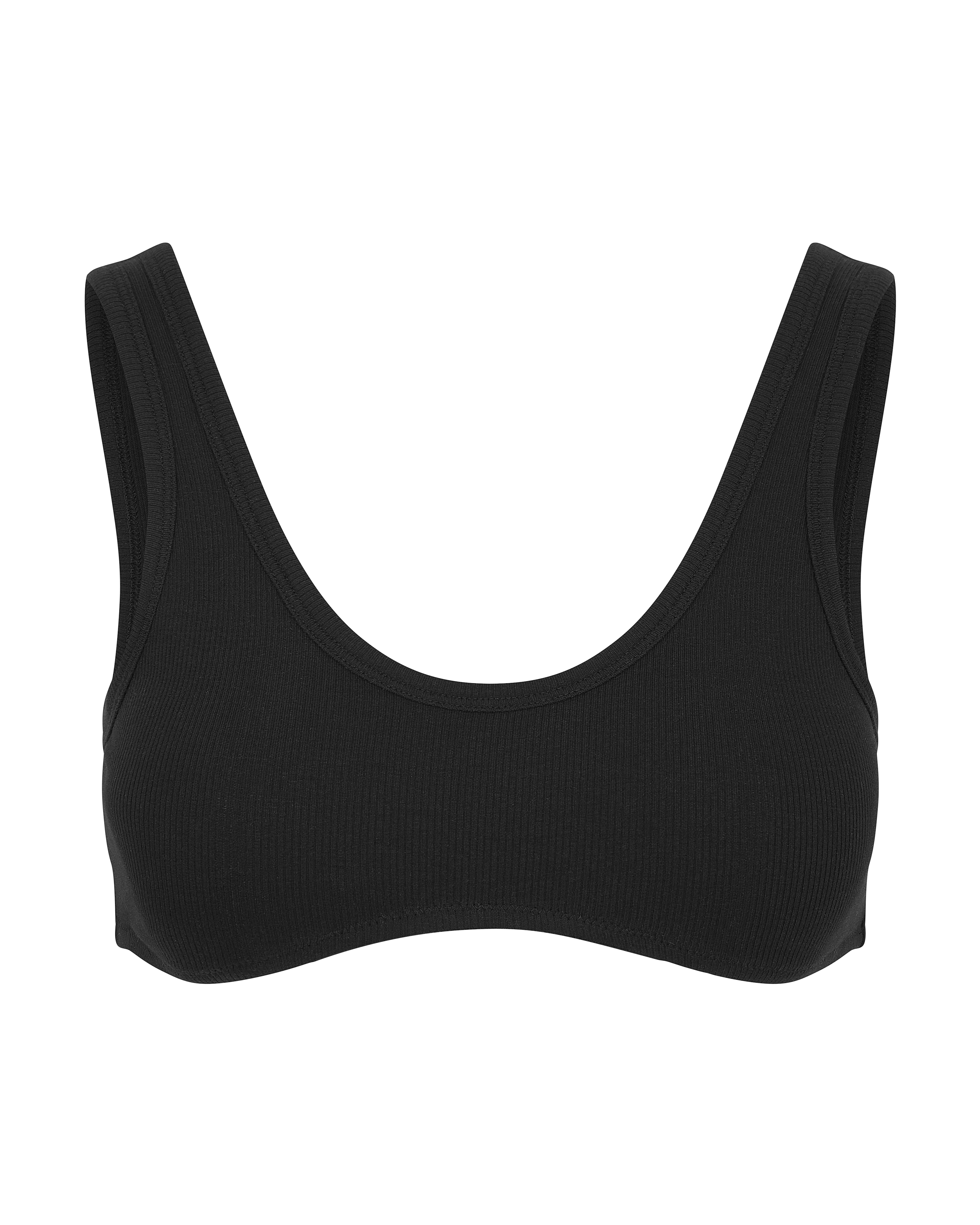 NUDEA WOMEN'S THE ORGANIC COTTON DIP FRONT BRALETTE - BLACK