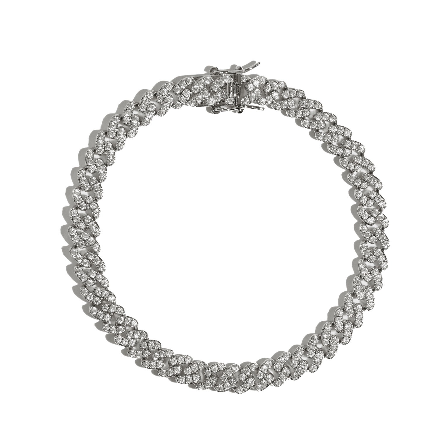 Drae Collection Women's Thin Havana Anklet Silver In Silver