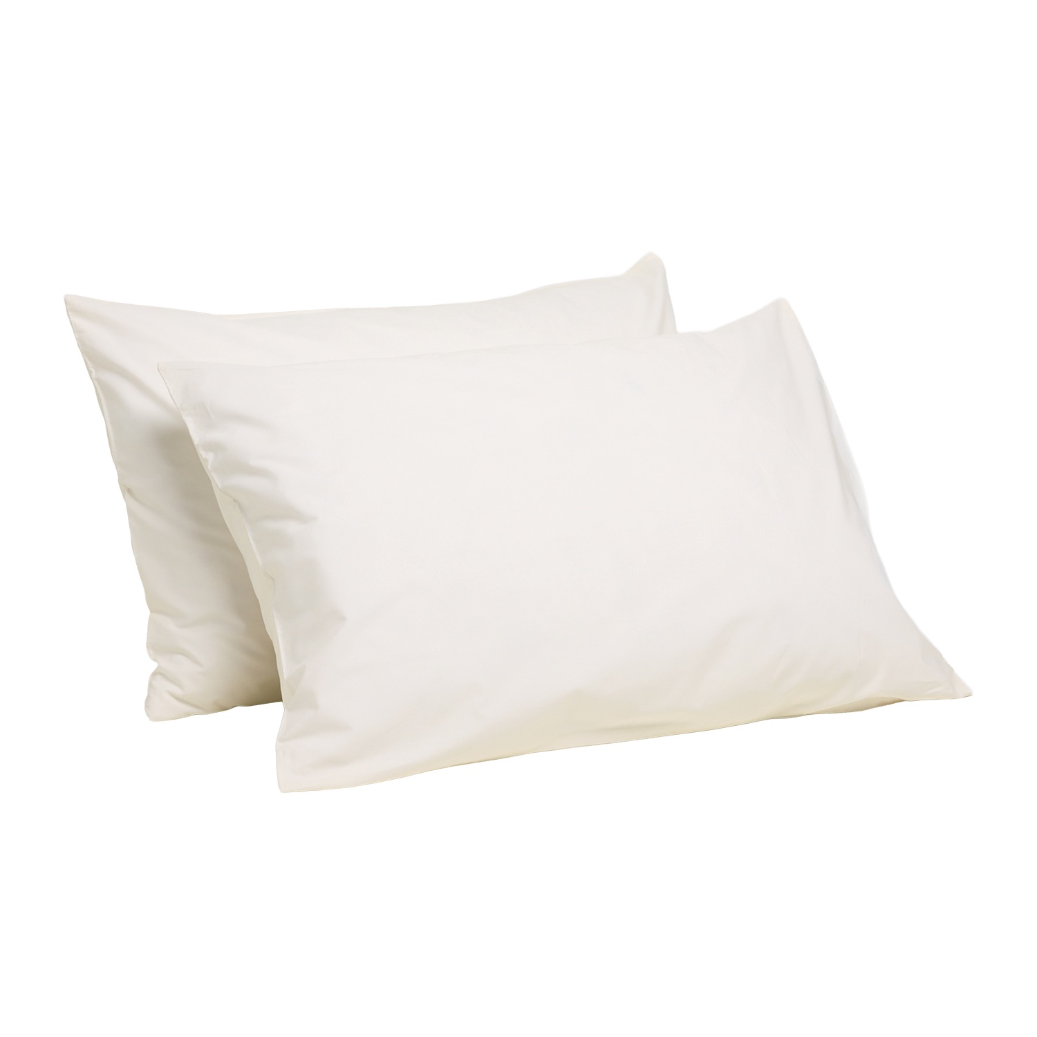 Joro Neutrals Percale Organic Cotton Pillowcases - Classic Cream In White