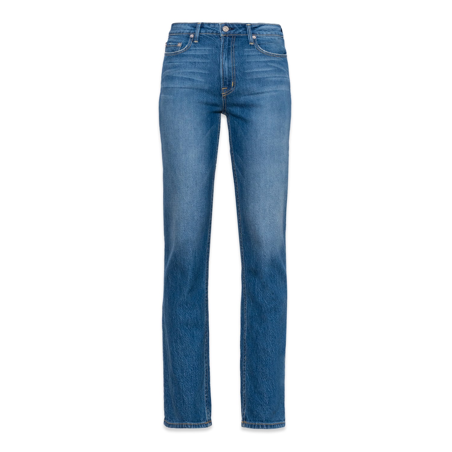 Noend Denim Blue Eve Slim Straight Crop Jeans In Cripple Creek In Blue