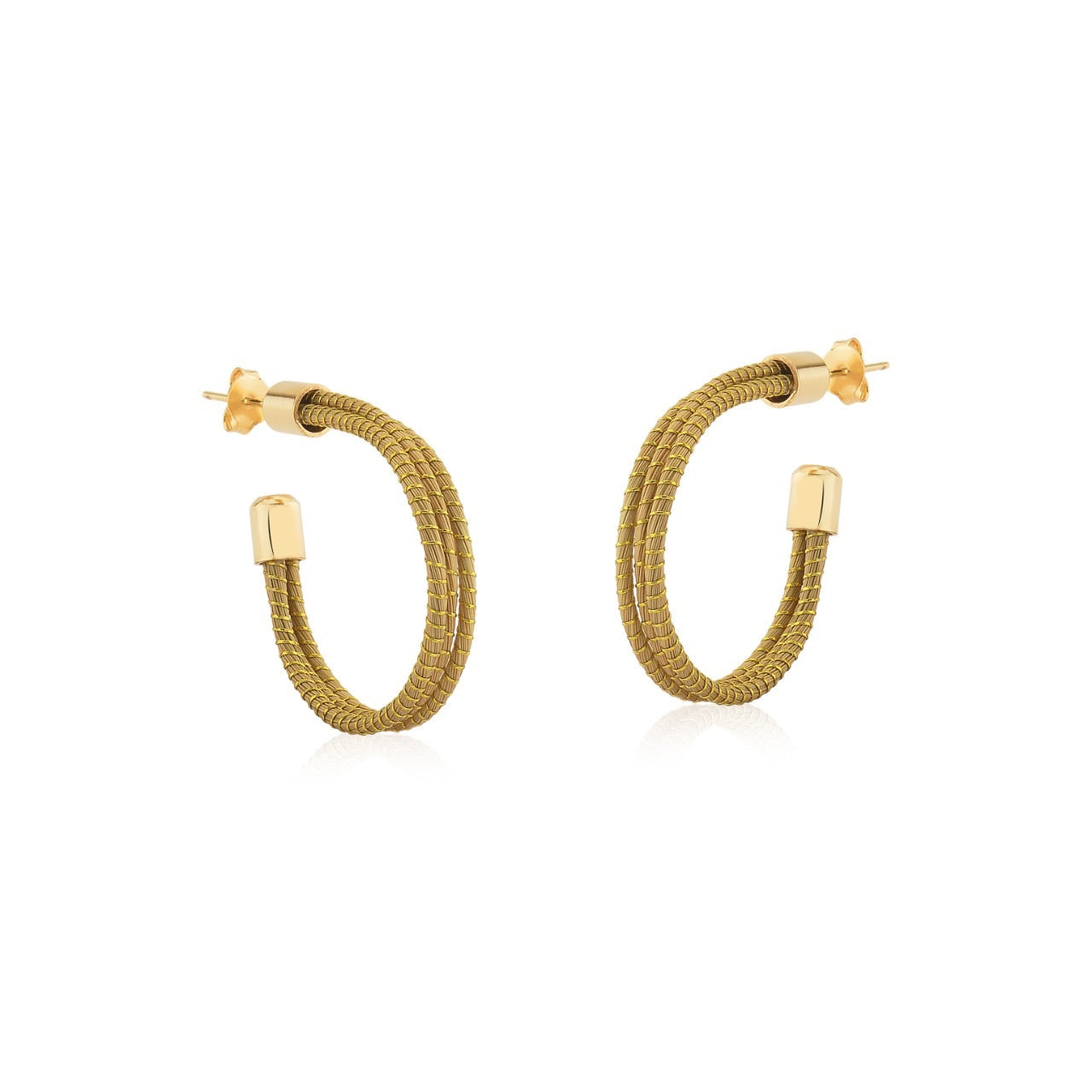 FETUTTI JEWELRY WOMEN'S HALLEY GOLDEN GRASS SMALL HOOPS