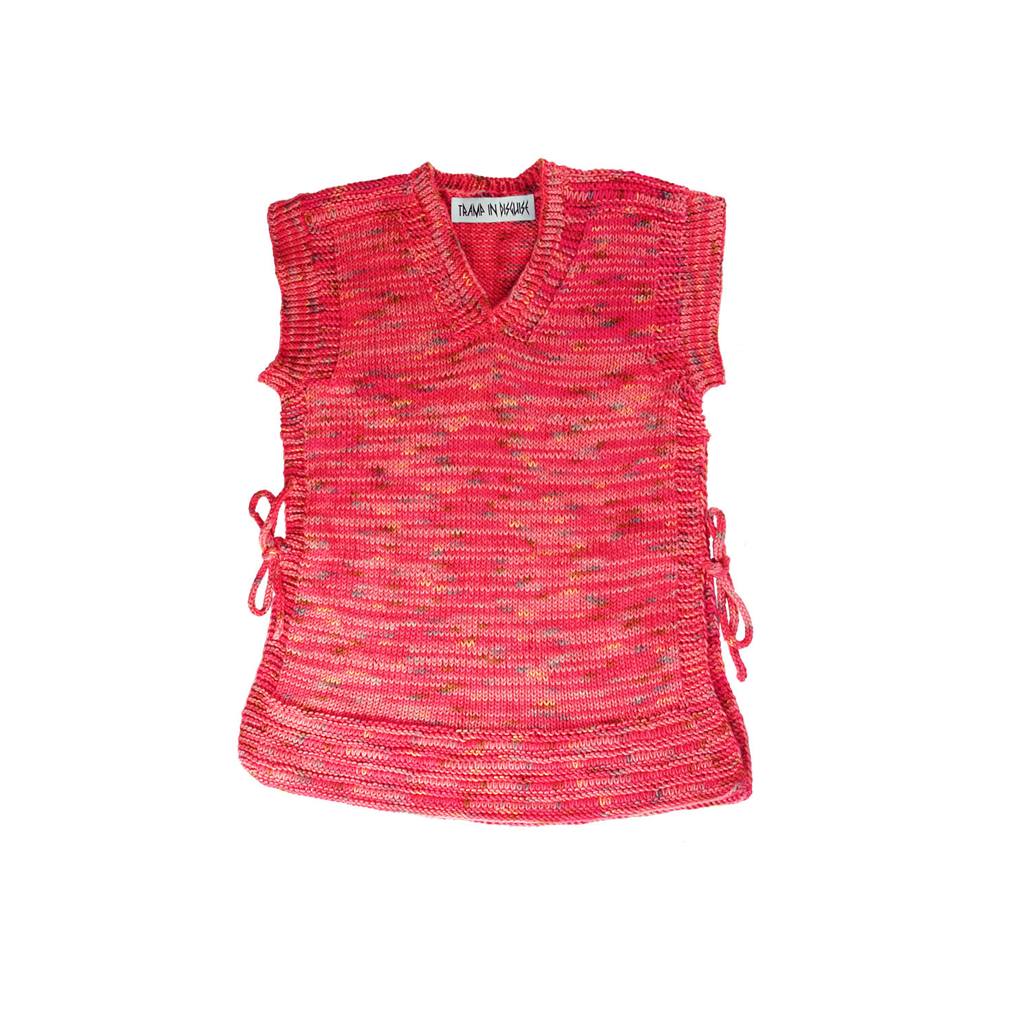 Tramp In Disguise Women's Yellow / Orange Canna Vest With Ties
